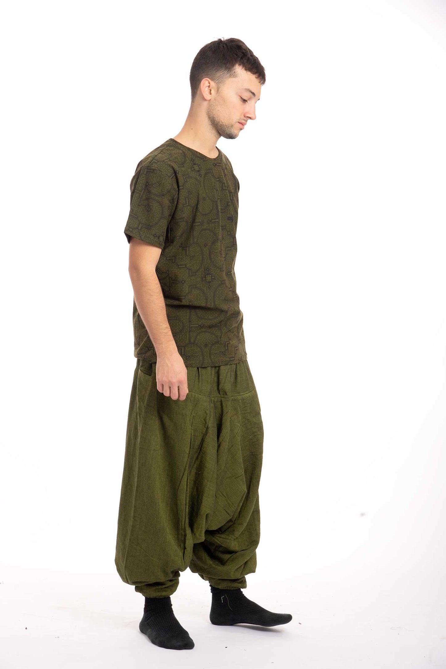 Unisex Fleece Lined Harem Trousers