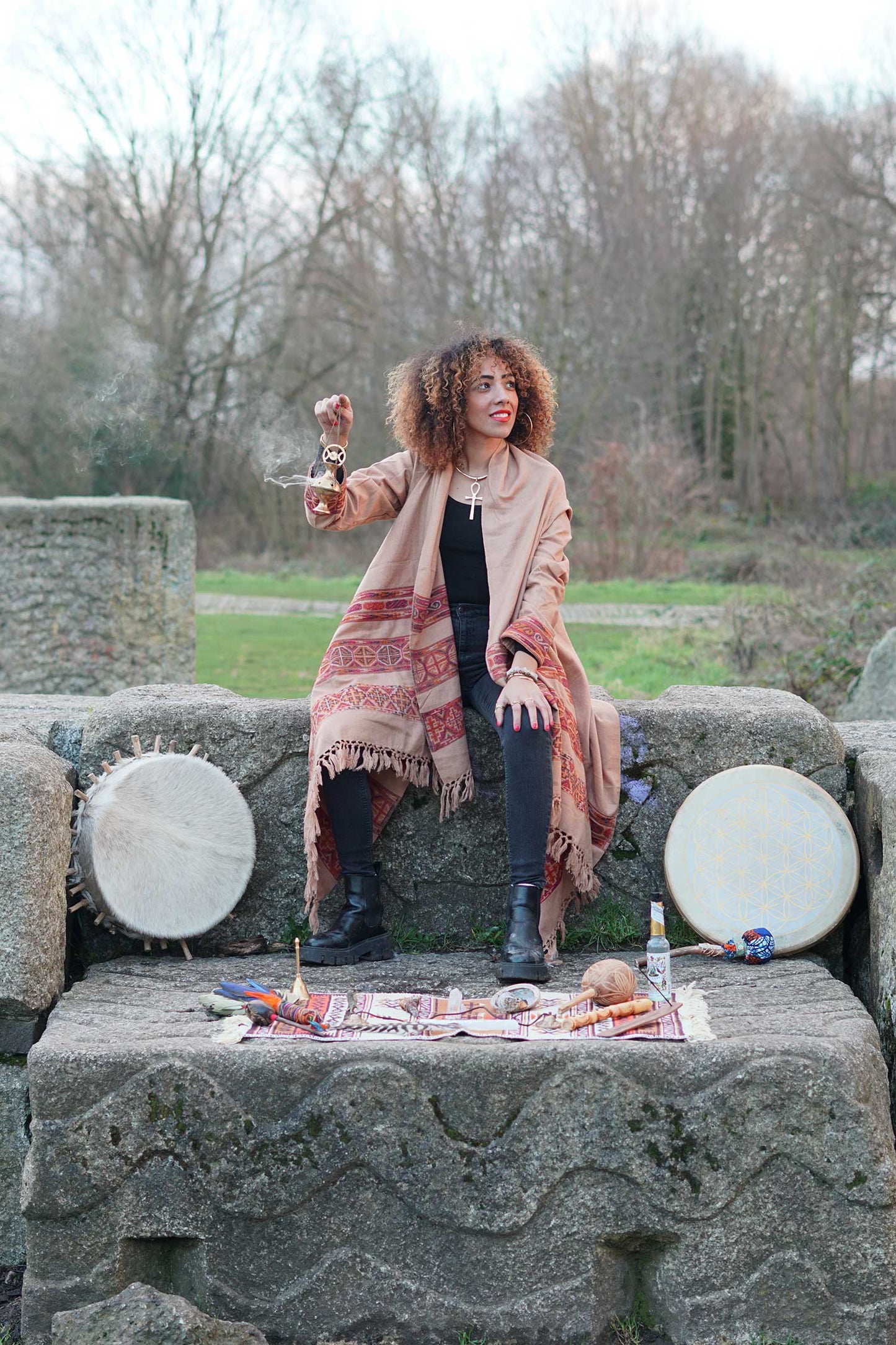 Tribal Blanket Cardigan Wrap
