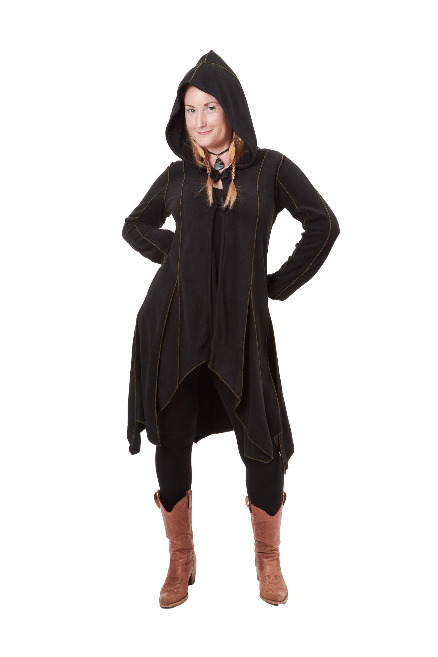 Pixie Fleece Fairy Jacket, Plus Size Psy Festival Cardigan - Polarize Cardigan (WCA1013) by Altshop UK