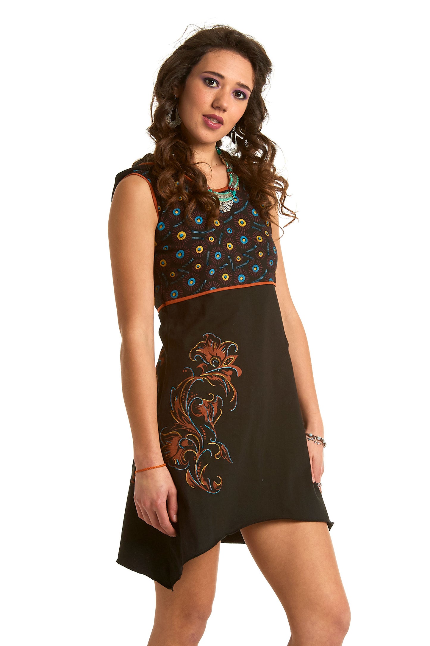 Hooded Cotton Hippy Summer Dress