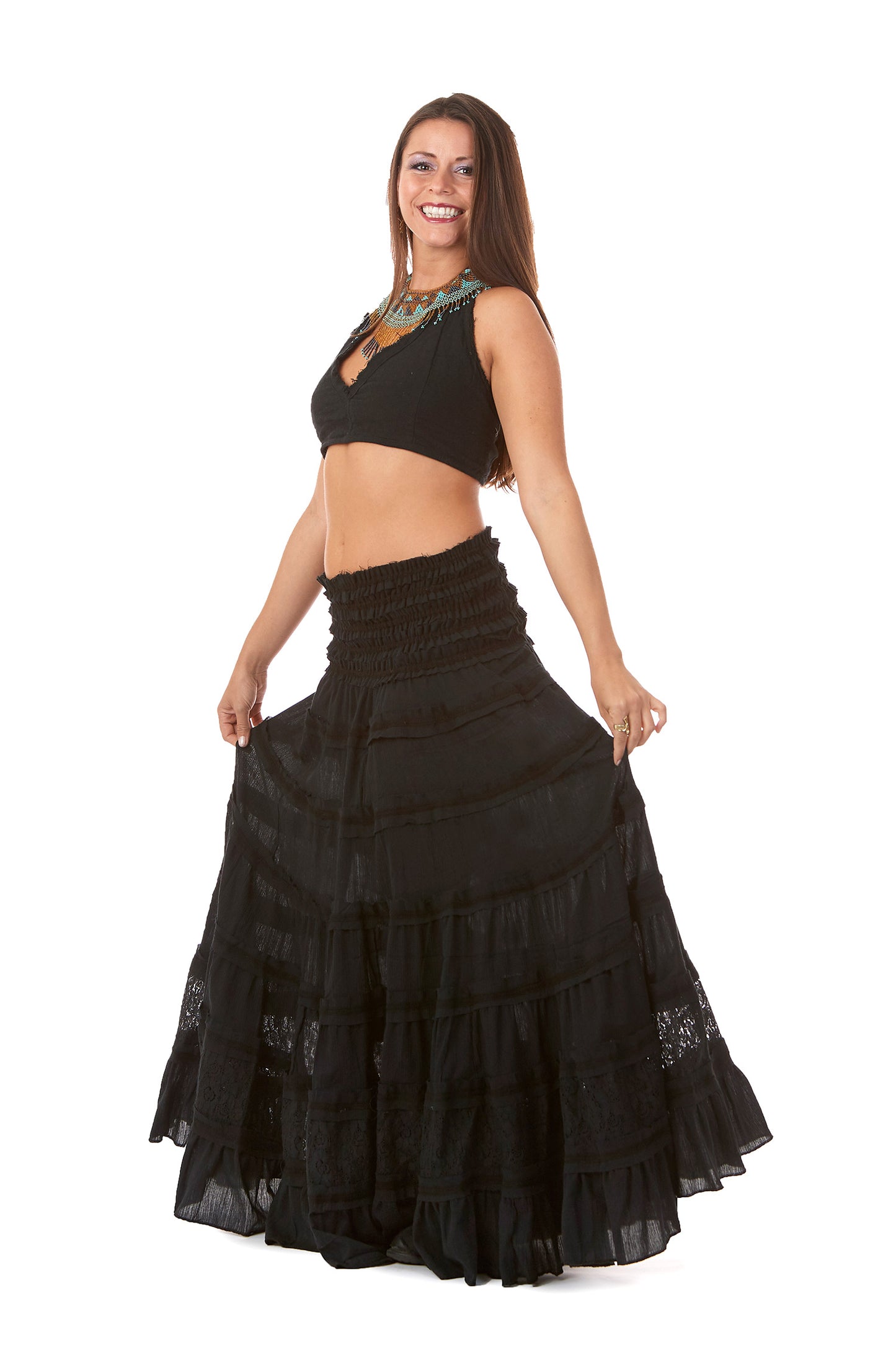 Long Boho Gypsy Queen Skirt
