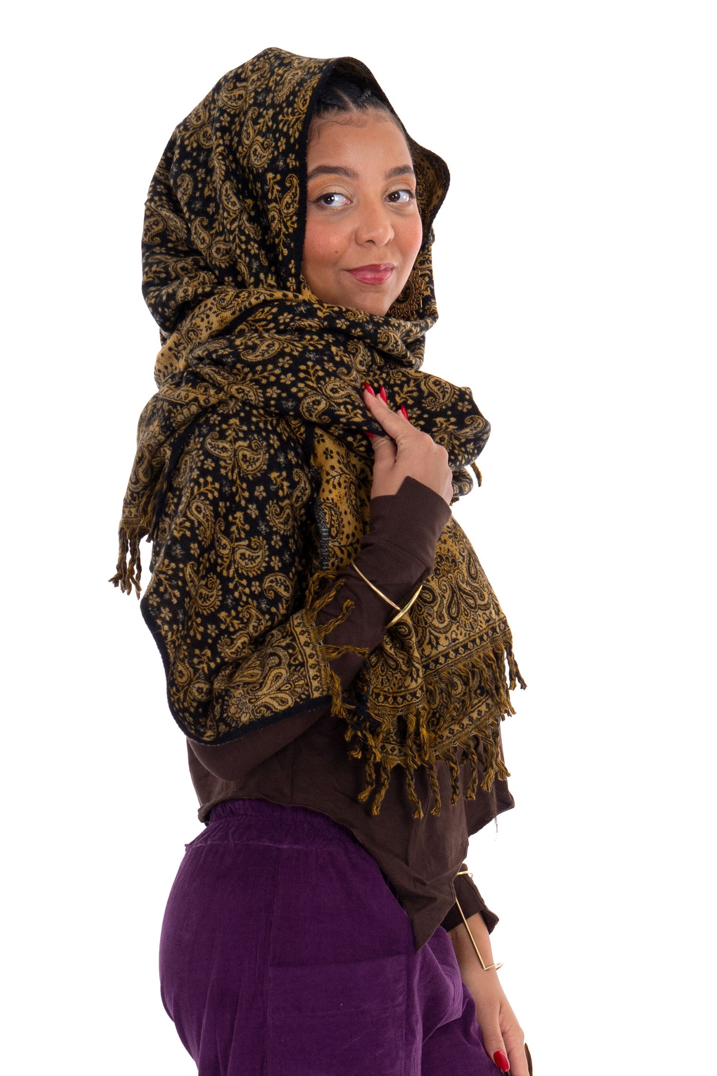 Oversize Yak Wool Shawl Scarf