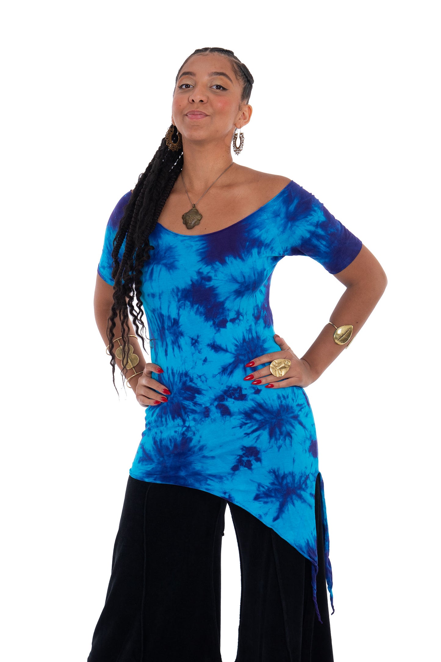 Long Asymmetric Cotton Tee Shirt