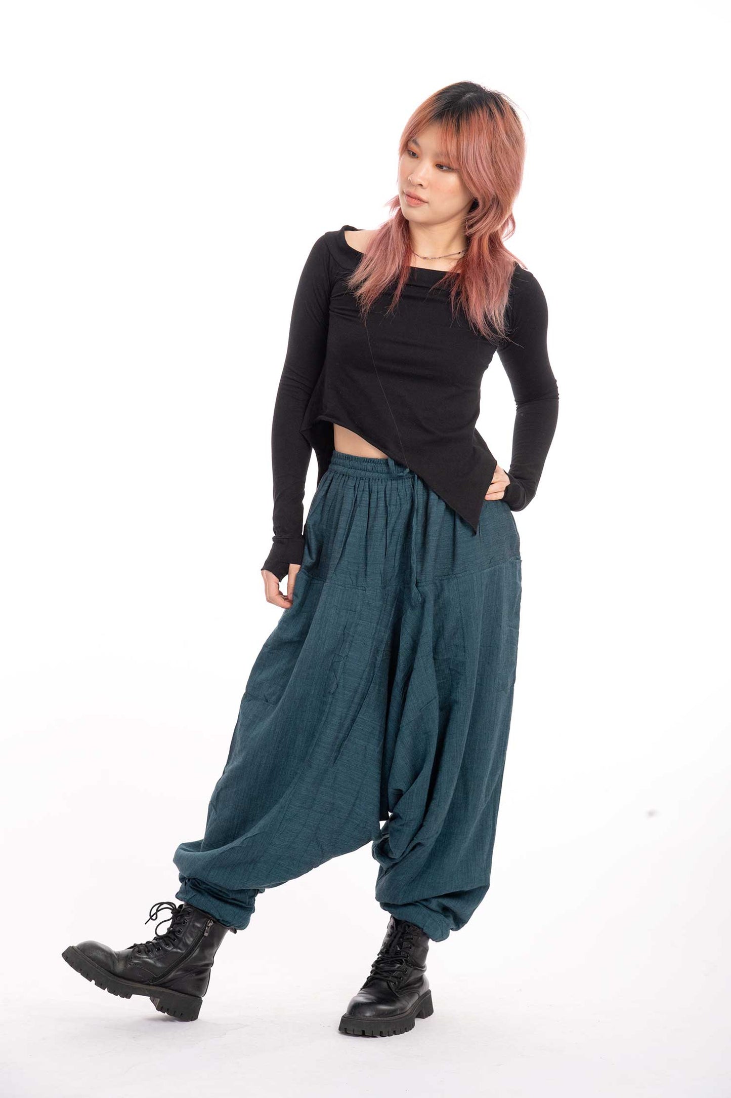 Unisex Fleece Lined Harem Trousers