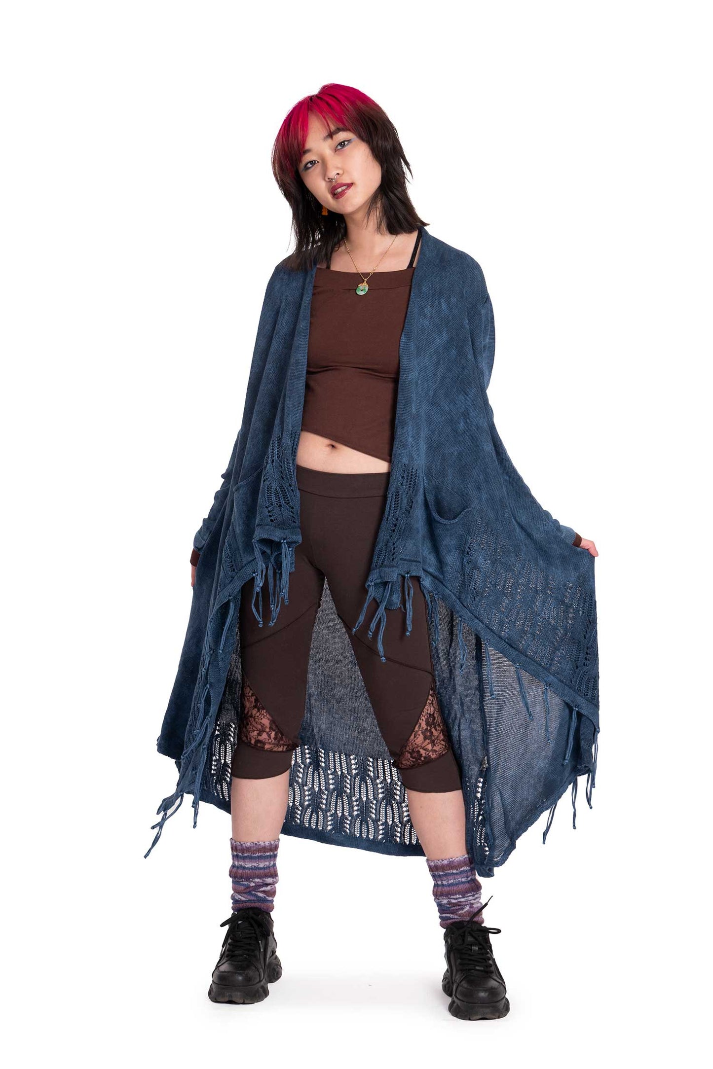 Cotton Knit Slouchy Cardigan