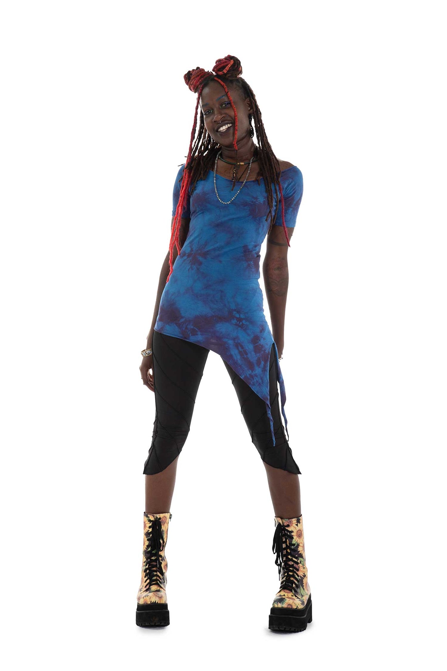 Asymmetric Tribal Tee, Psy Trance Goa Top - Funter Top (RFFOLCH2) by Altshop UK