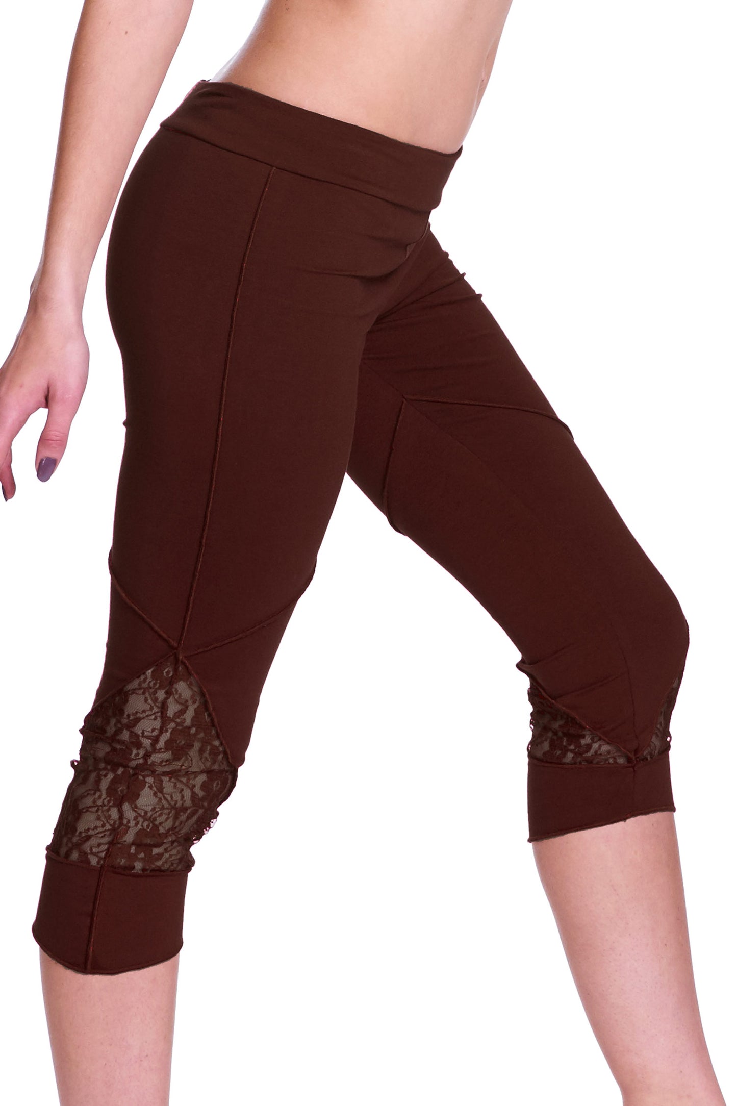 Organic Cotton And Lace Pixie Leggings