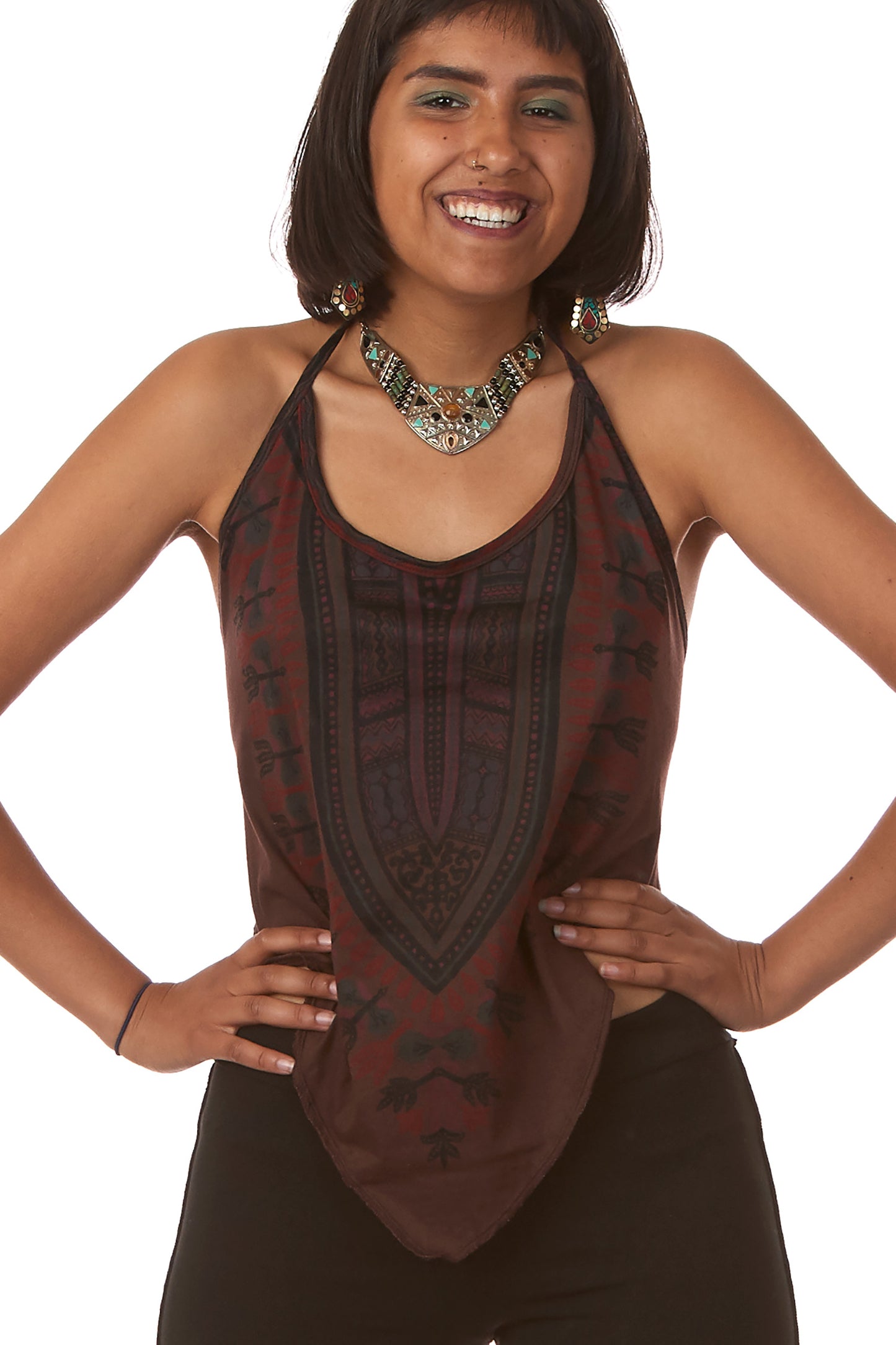 Dashiki Crop Mini Top, Summer Festival Top