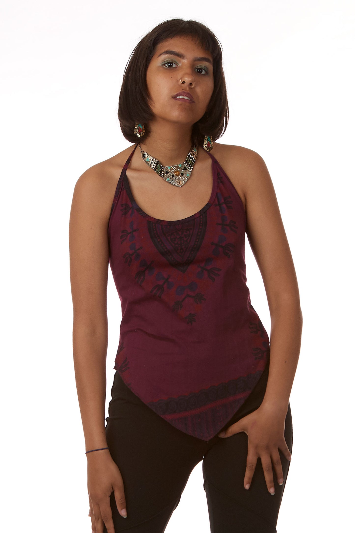 Dashiki Crop Mini Top, Summer Festival Top