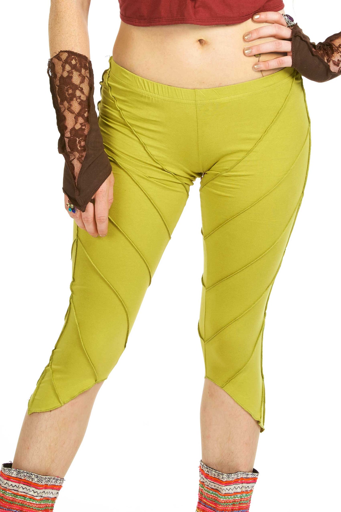 Organic Cotton Cropped Yoga Pixie Leggings