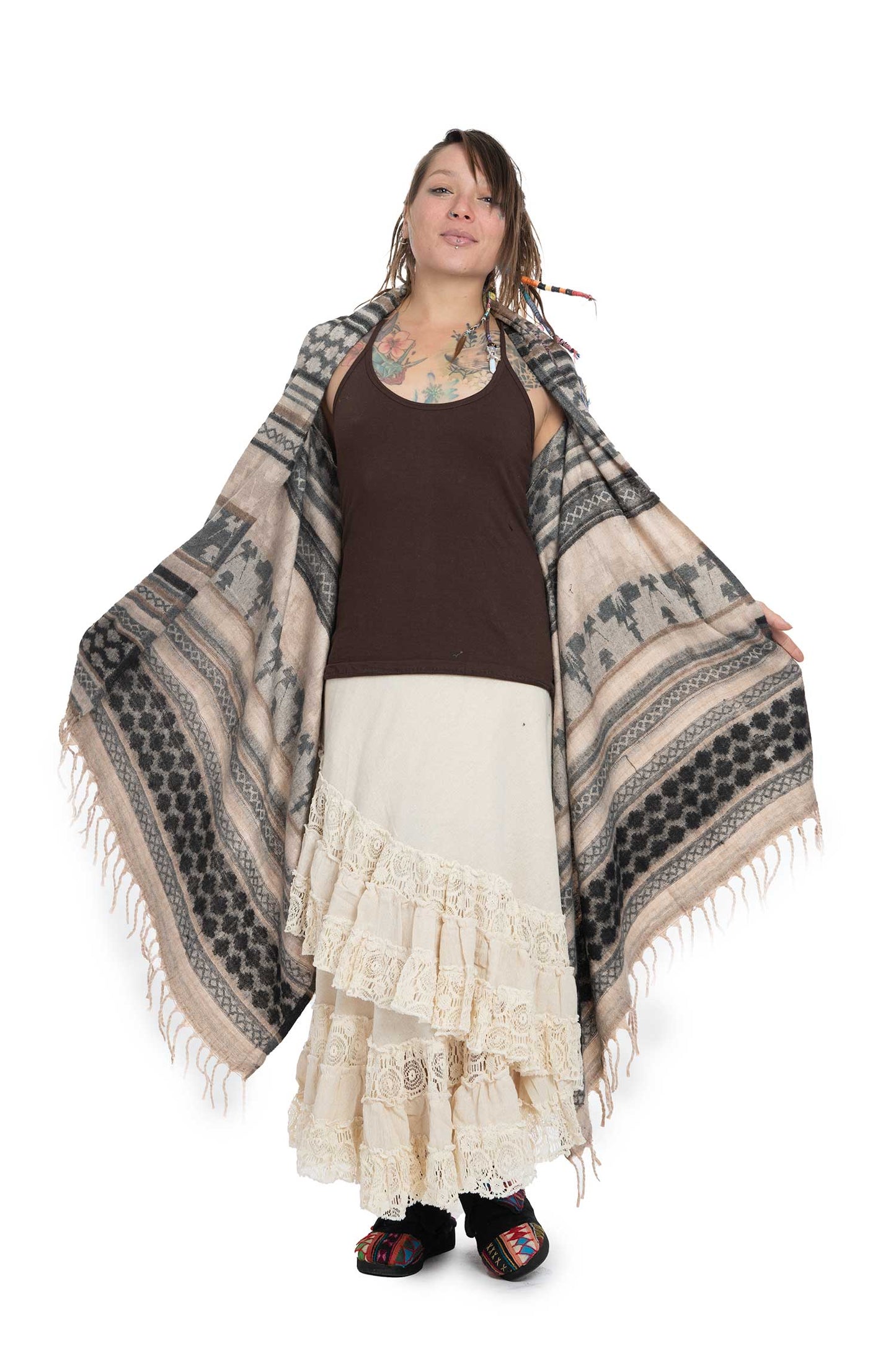 Tribal Blanket Cardigan Wrap