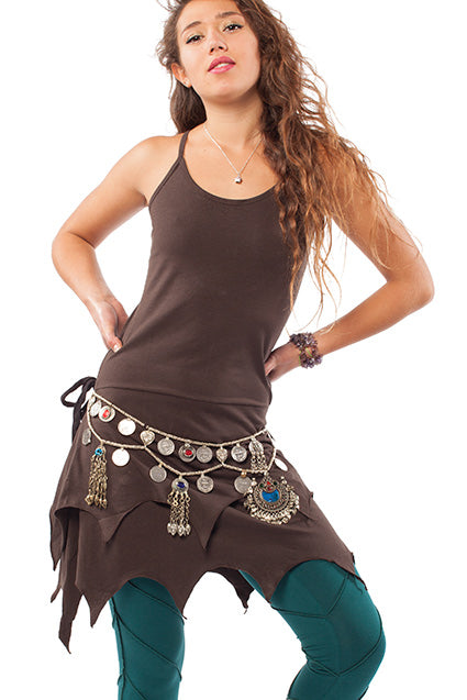 Organic Cotton Pixie Dress, psy trance dress - Piko Dress (TDR681) by Altshop UK