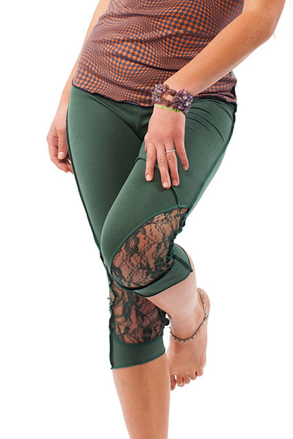 Organic Cotton And Lace Pixie Leggings
