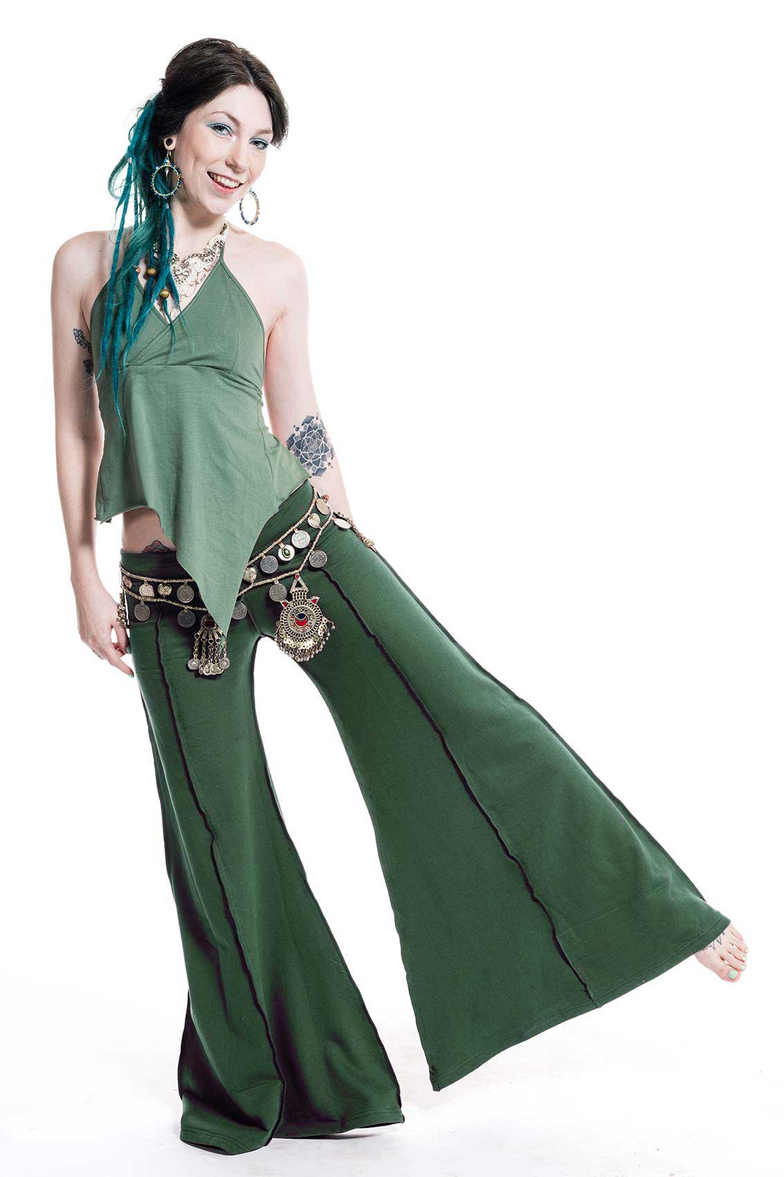 Comfy Flow Pants With Extra Wide Flare - Flow Pants (TLP546) by Altshop UK