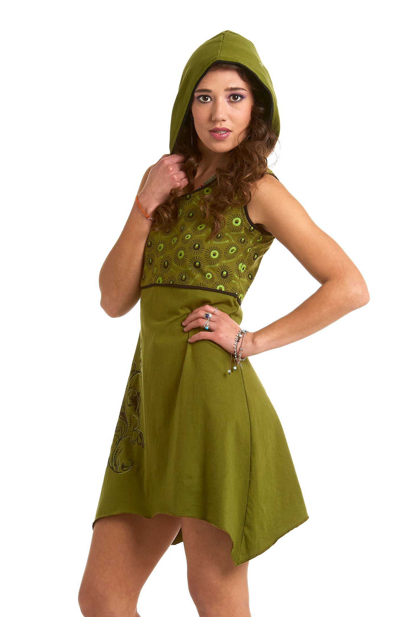 Hooded Cotton Hippy Summer Dress