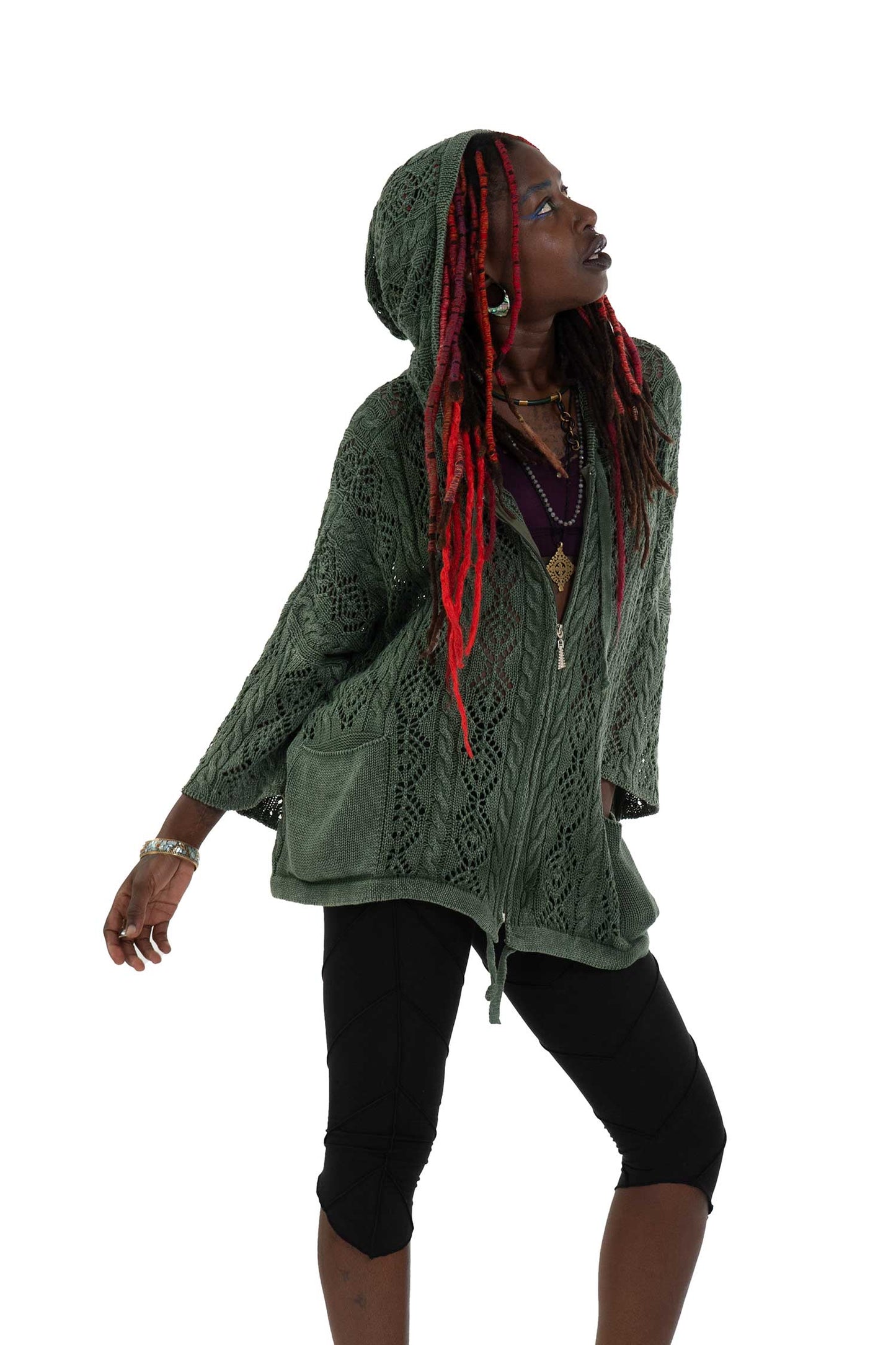 Knitted Cotton Hoodie