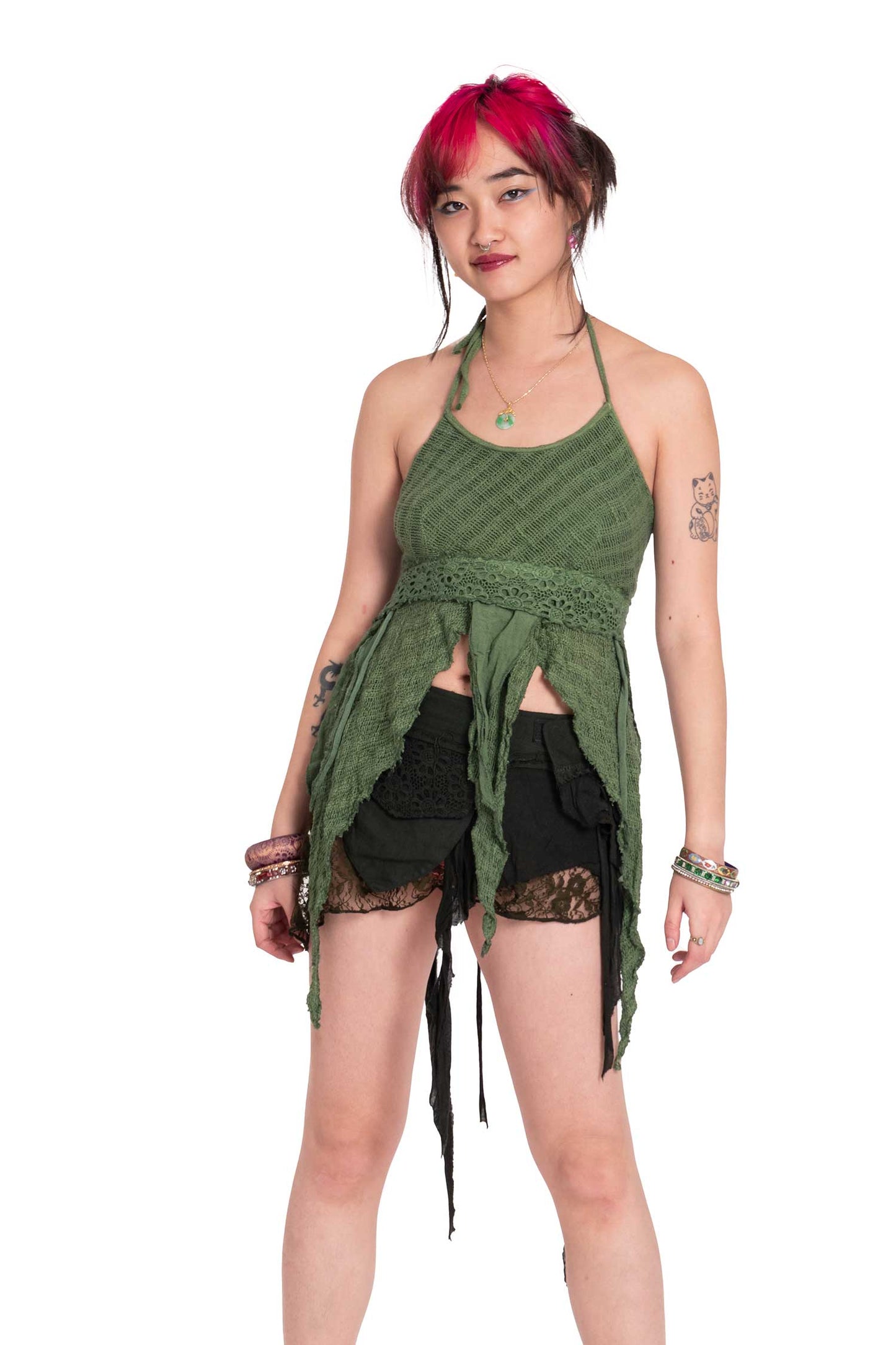 Psy Trance Faerie Top, Pagan Fae Ren Faire Witch Bikini Top - Rugged Fae Top (ROKRUGFT) by Altshop UK