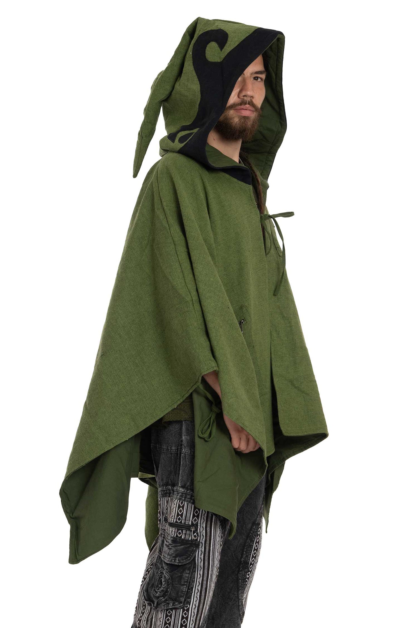 Mens Wizard Hood Cosplay Poncho
