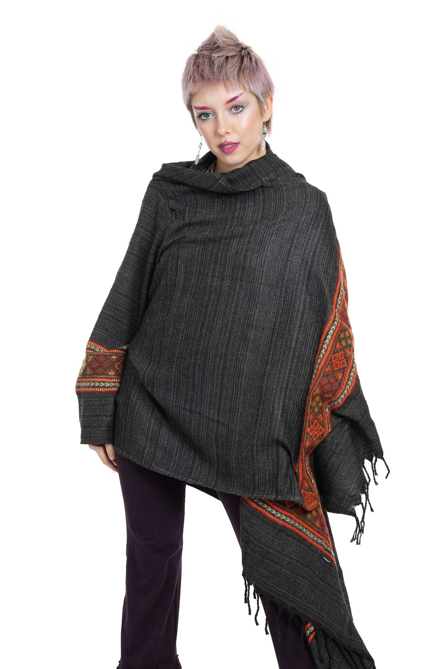 Tribal Blanket Cardigan Wrap