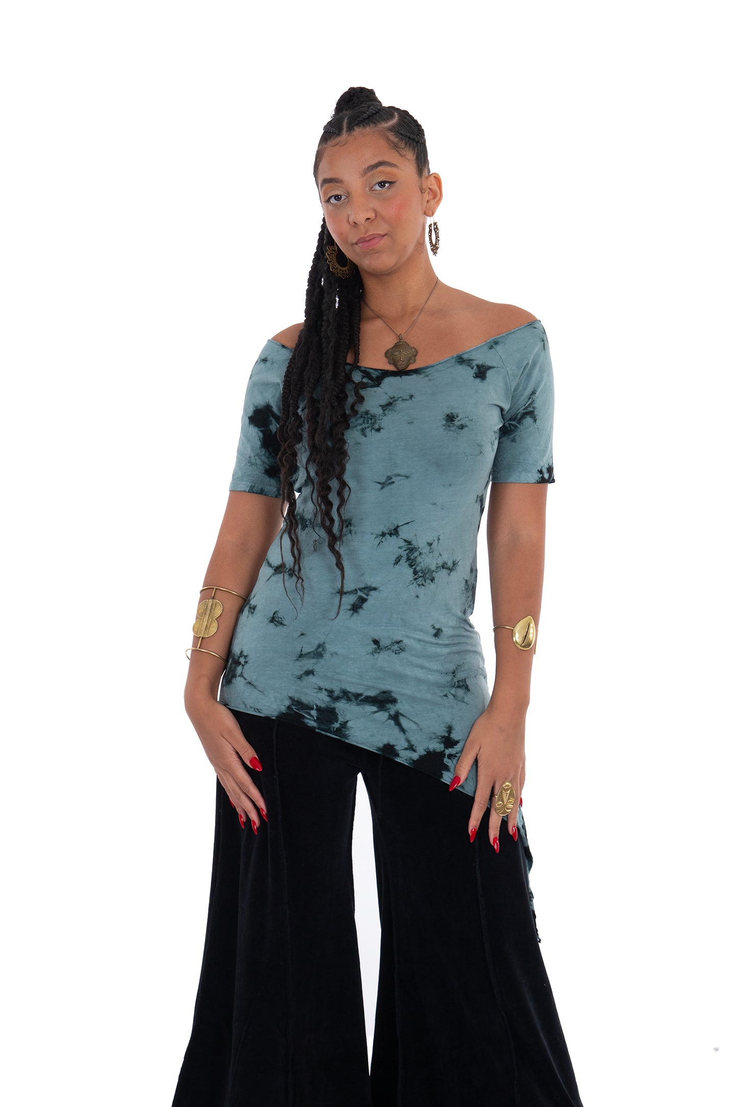Long Asymmetric Cotton Tee Shirt