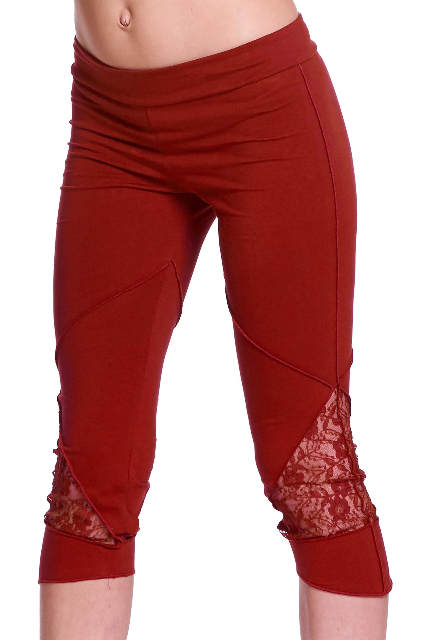 Organic Cotton And Lace Pixie Leggings