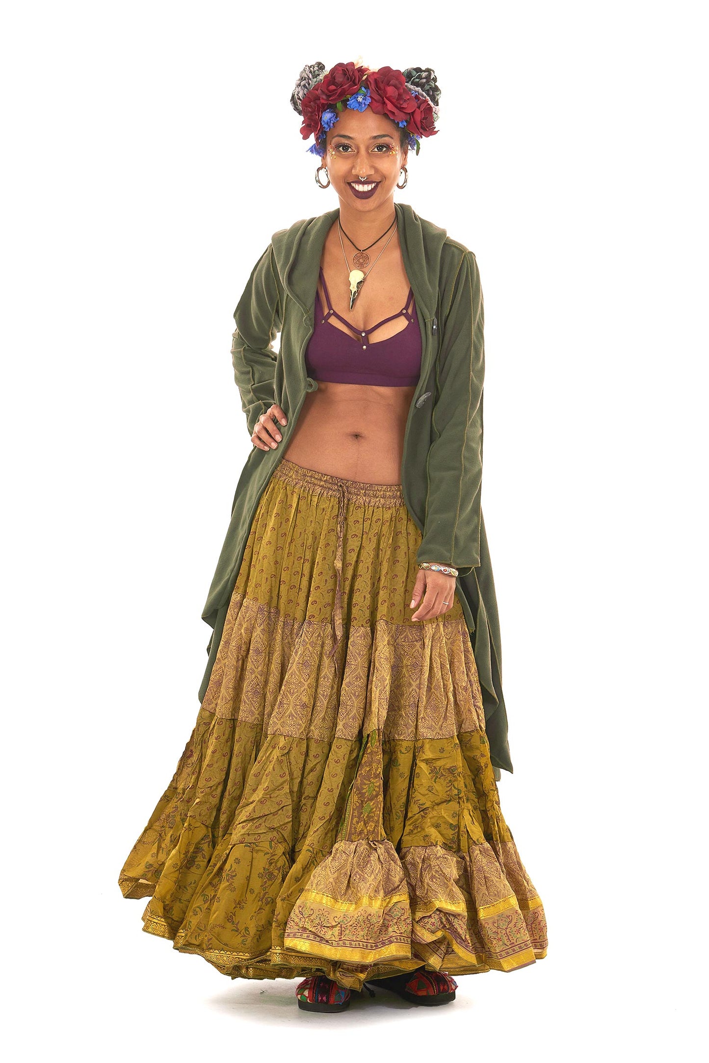 Pixie Fleece Fairy Jacket, Plus Size Psy Festival Cardigan - Polarize Cardigan (WCA1013) by Altshop UK