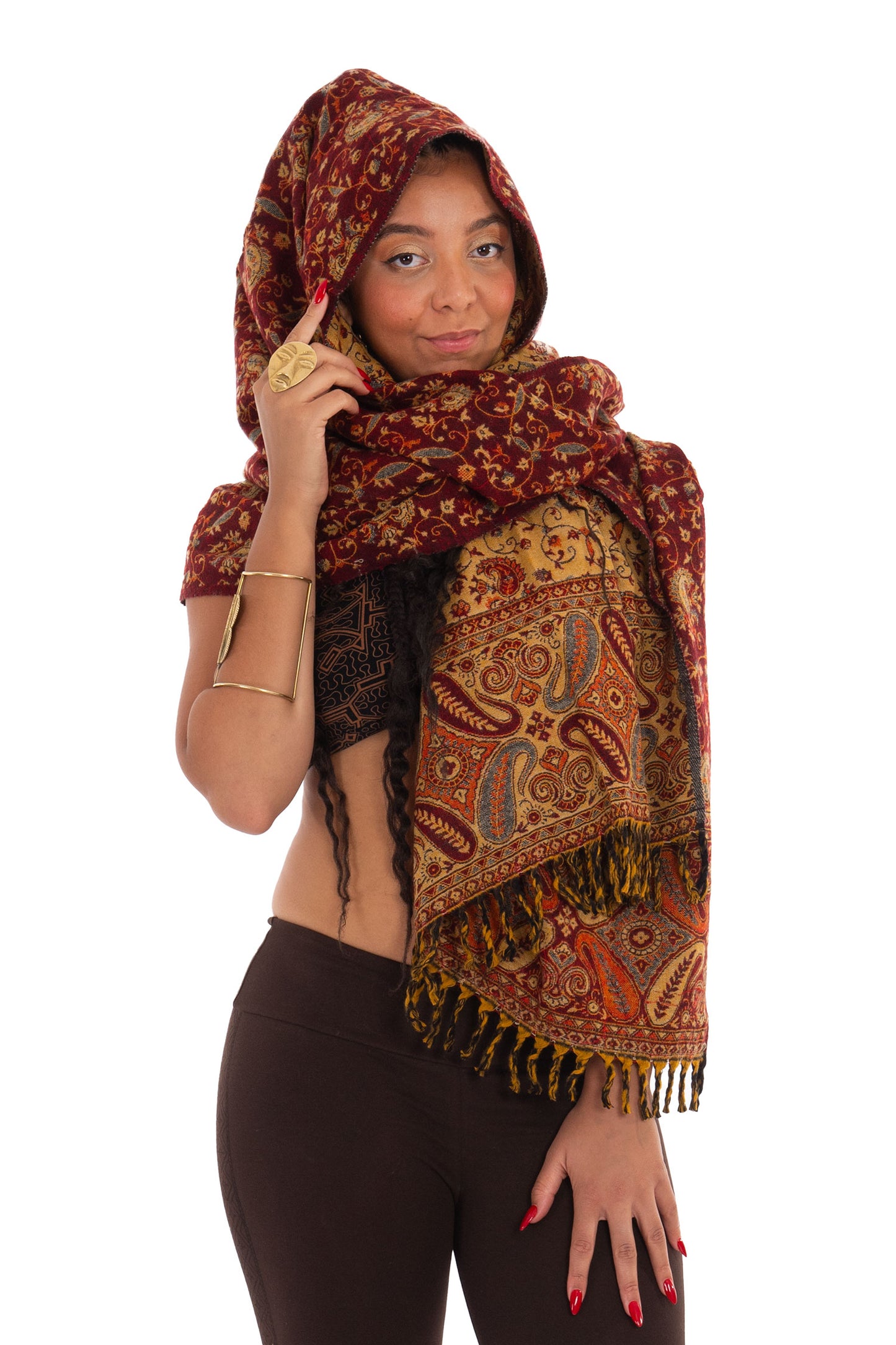 Oversize Yak Wool Shawl Scarf