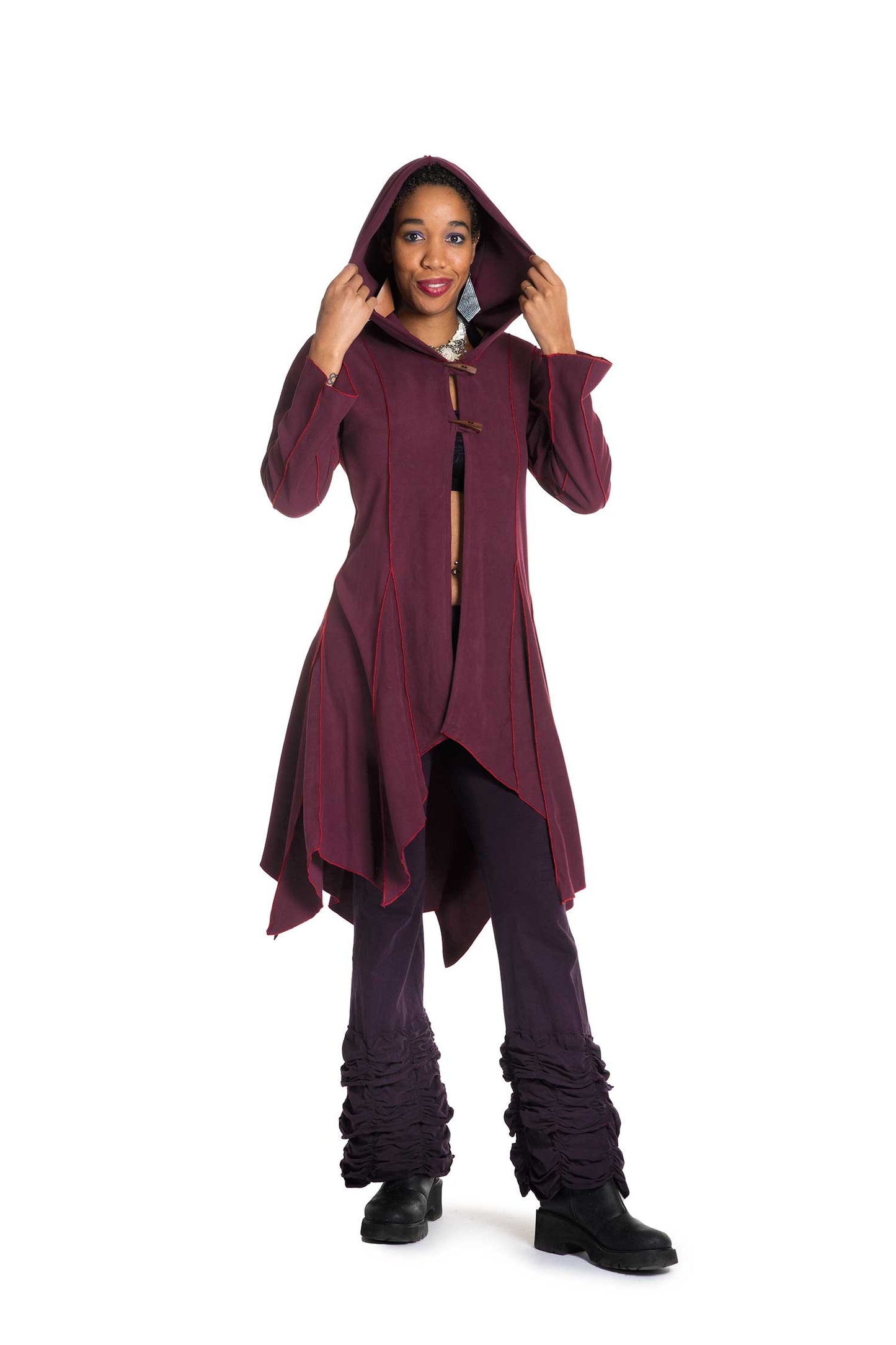 Pixie Fleece Fairy Jacket, Plus Size Psy Festival Cardigan - Polarize Cardigan (WCA1013) by Altshop UK
