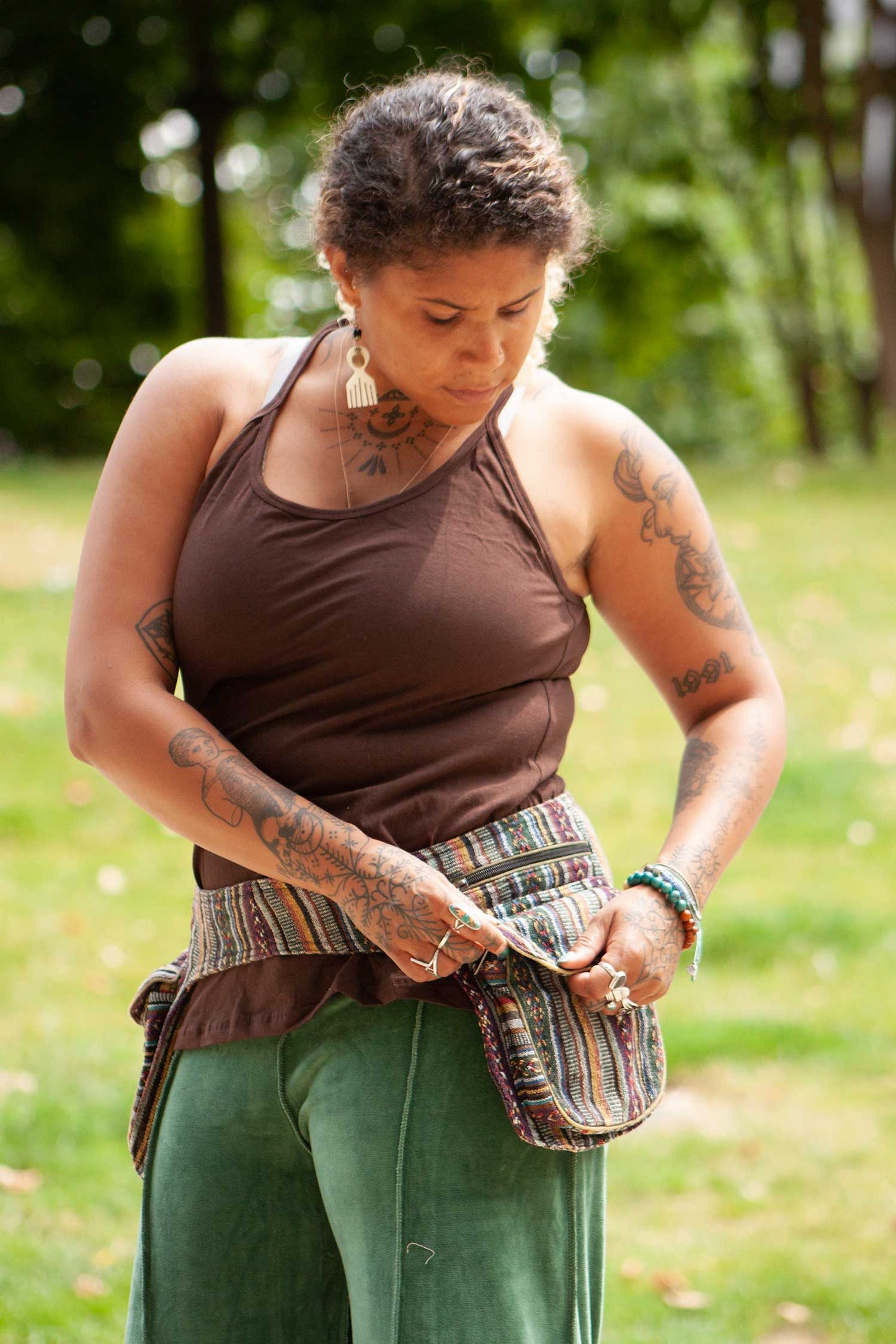 Hippy Canvas Festival Pocket Belt