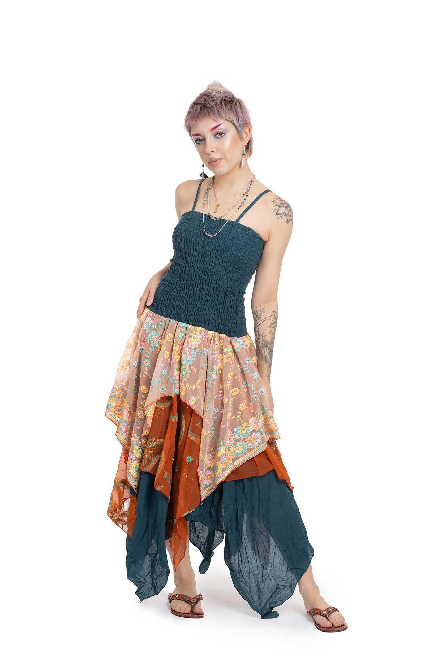 Upcycled Sari Sequin Fairy Dress