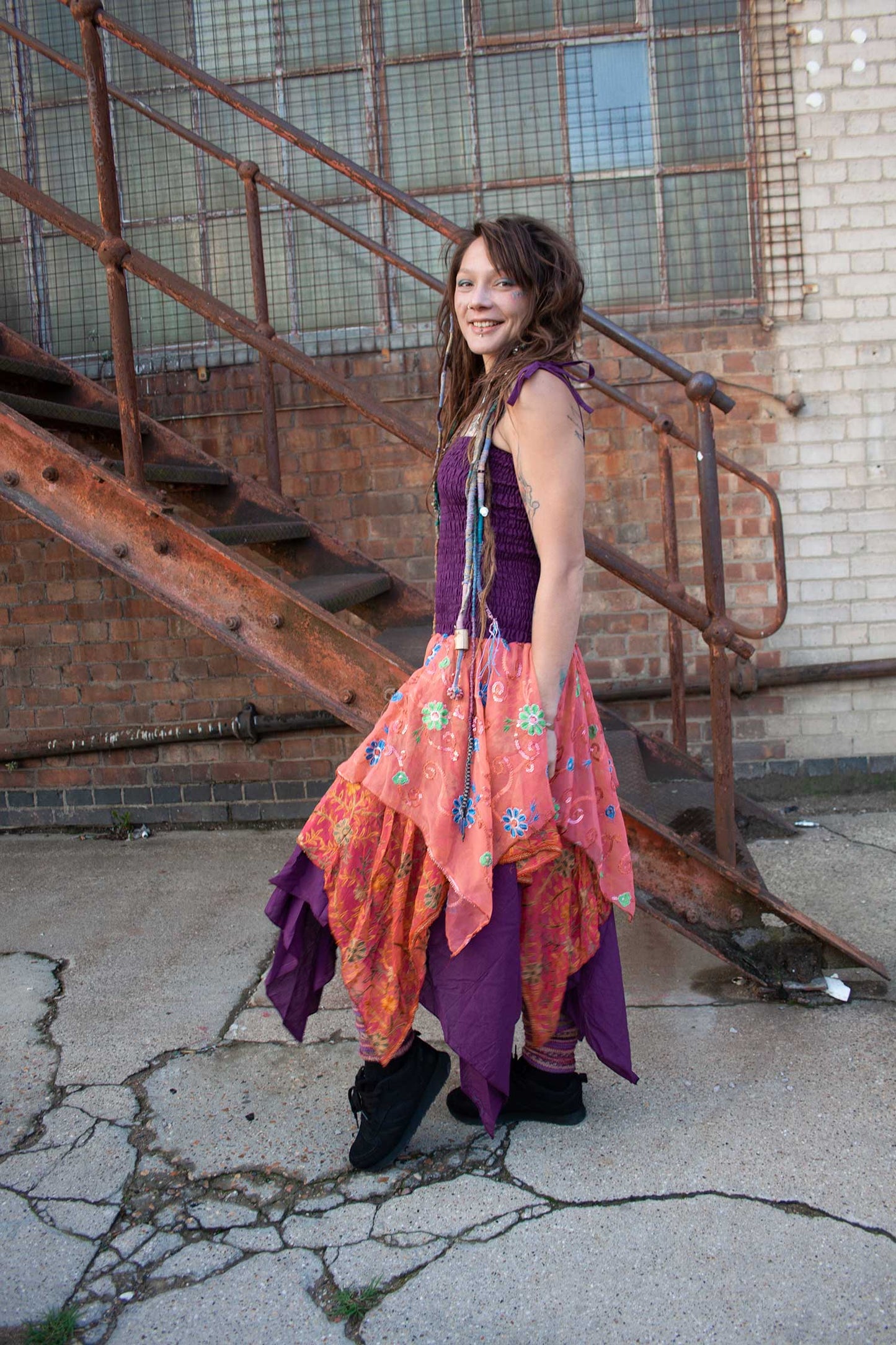 Upcycled Sari Sequin Fairy Dress
