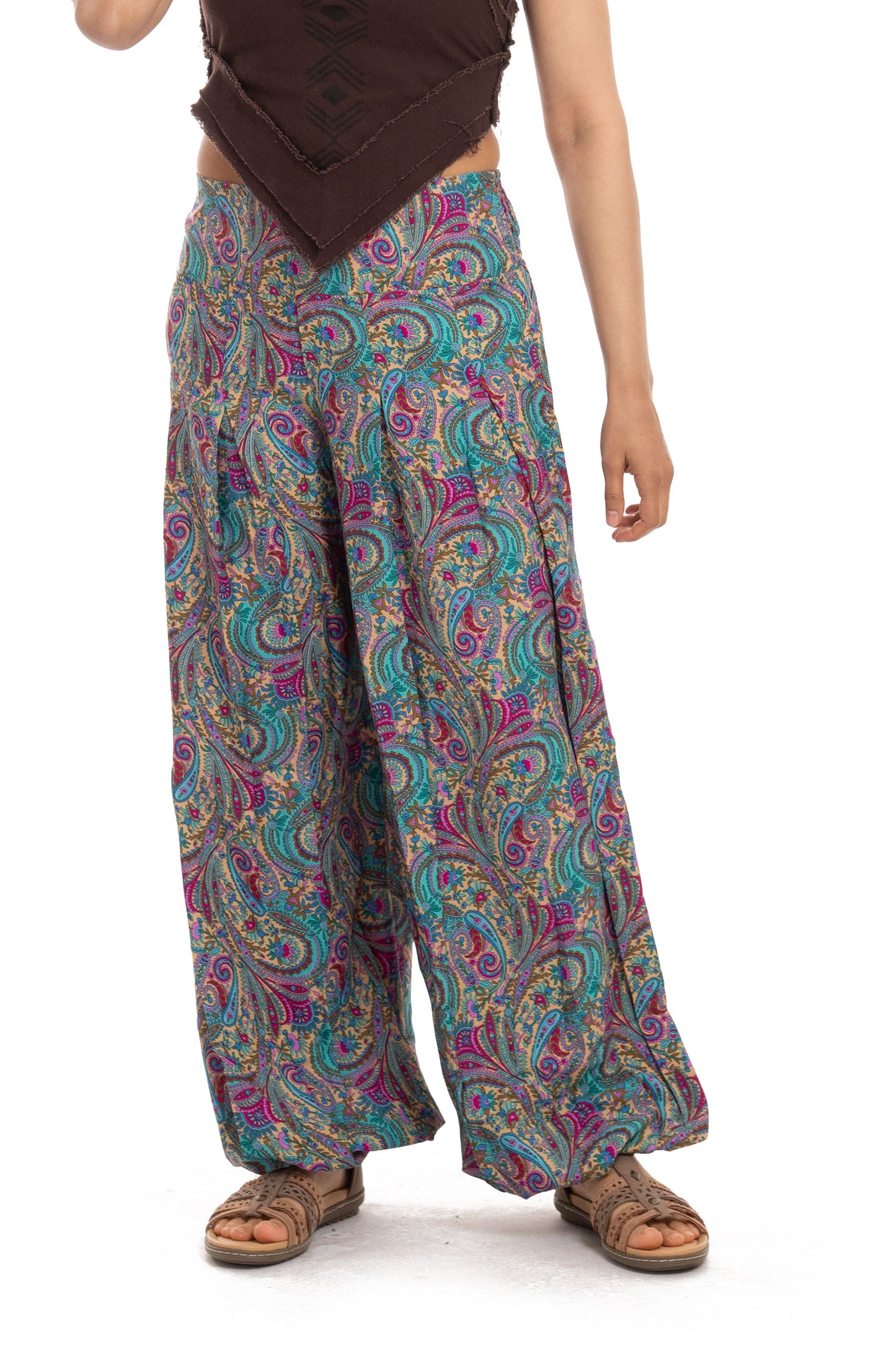Bohemian Comfy Elasticted Waist Hippie Trousers
