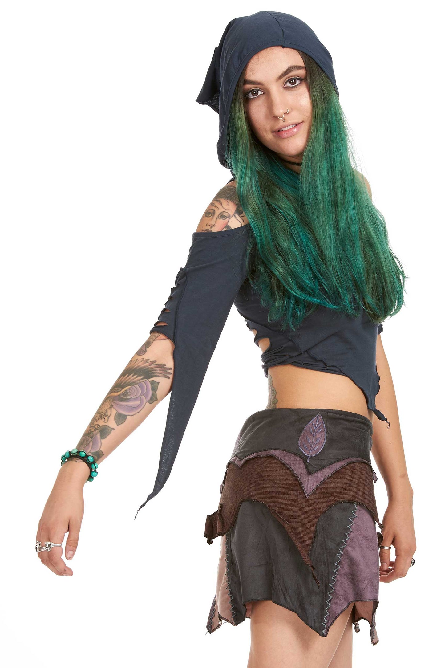 Slashed Back Pixie Top, psy trance top