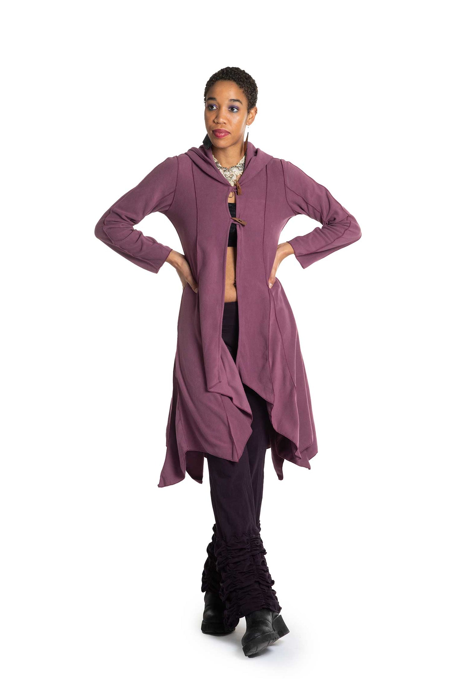 Pixie Fleece Fairy Jacket, Plus Size Psy Festival Cardigan - Polarize Cardigan (WCA1013) by Altshop UK