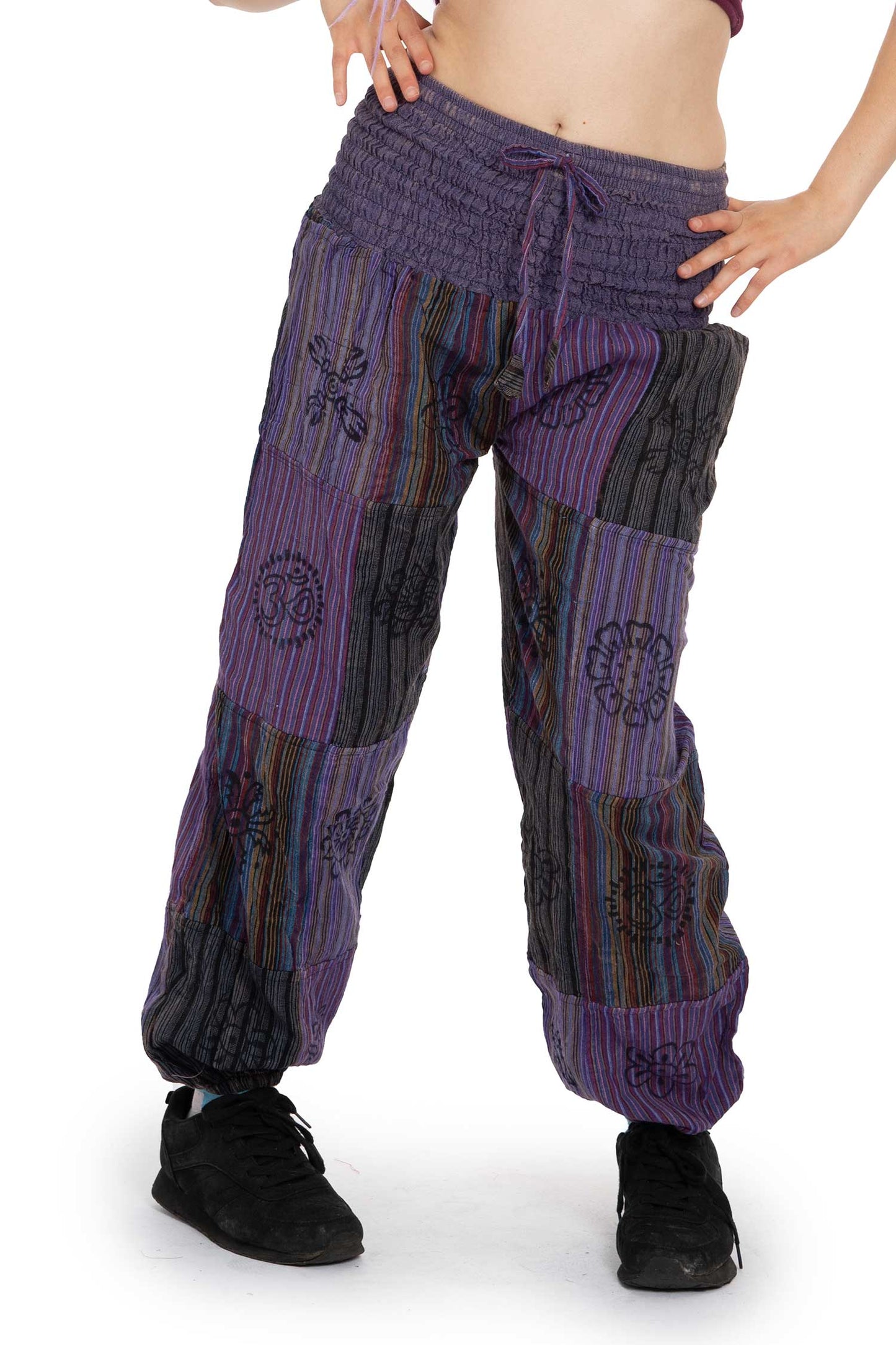Patchwork Block Print Trousers - Jellyfish Trousers (RGJELLT) by Altshop UK