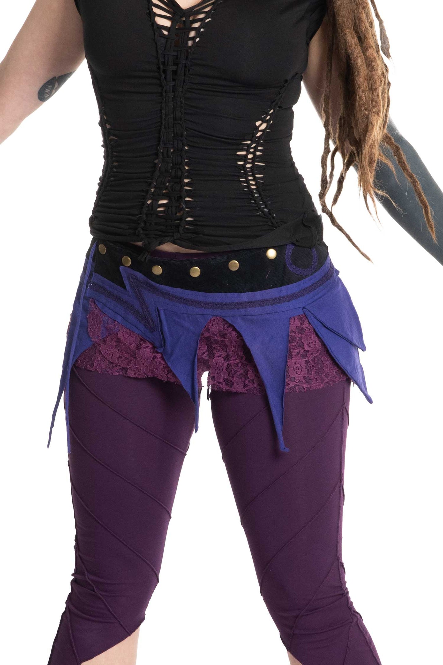 Psy Trance Skirt Festival Clothing, Boho Pixie Mini Skirt - Z Skirt (WSZSK) by Altshop UK
