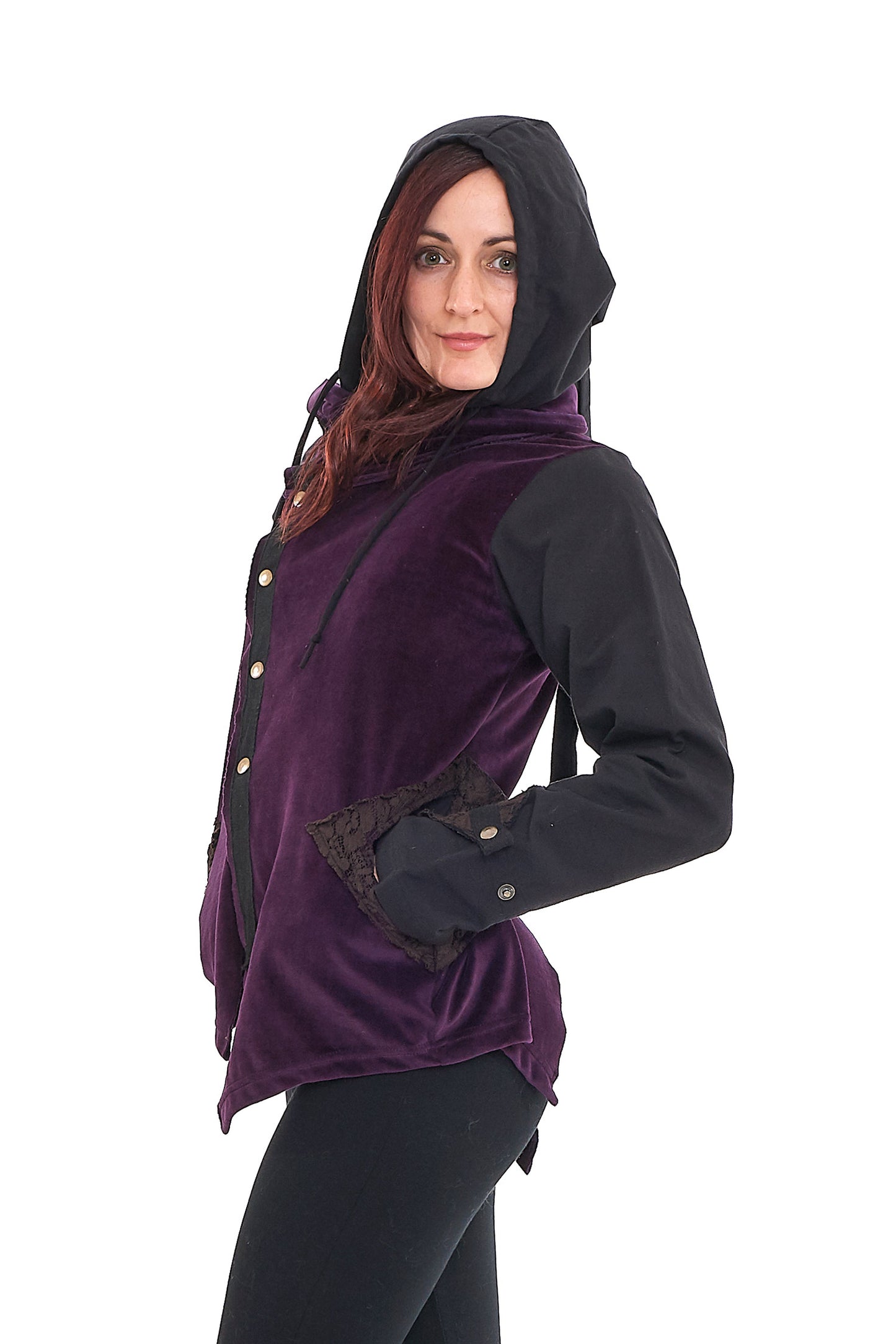 Pixie Hood Velvet Jacket