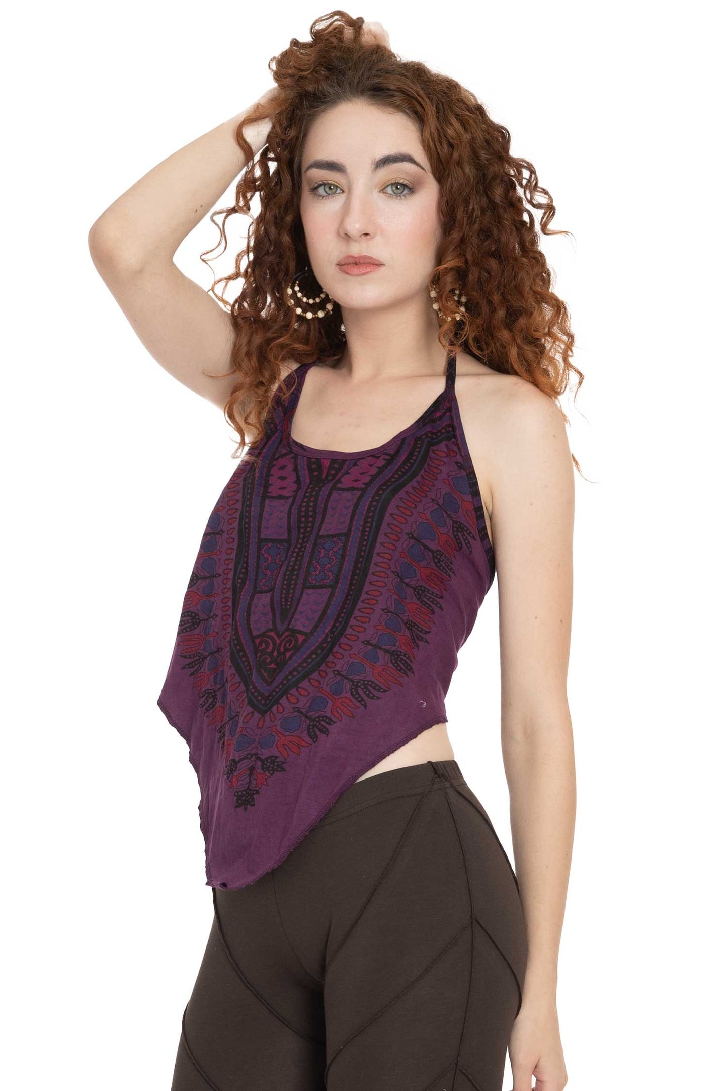 Dashiki Crop Mini Top, Summer Festival Top