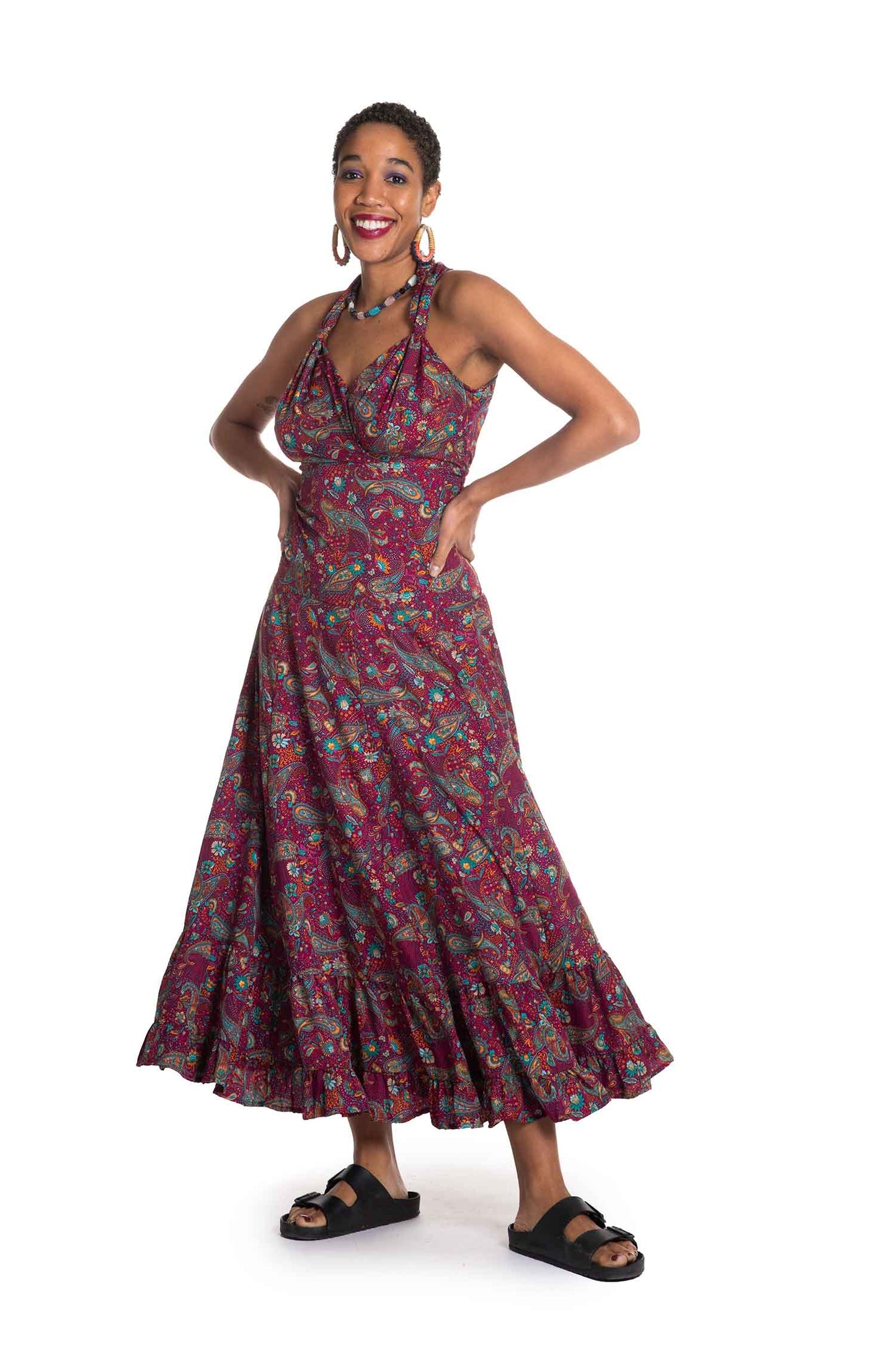 Bohemian Hippy Long Maxi Summer Dress - Onani Dress (MENDM41) by Altshop UK
