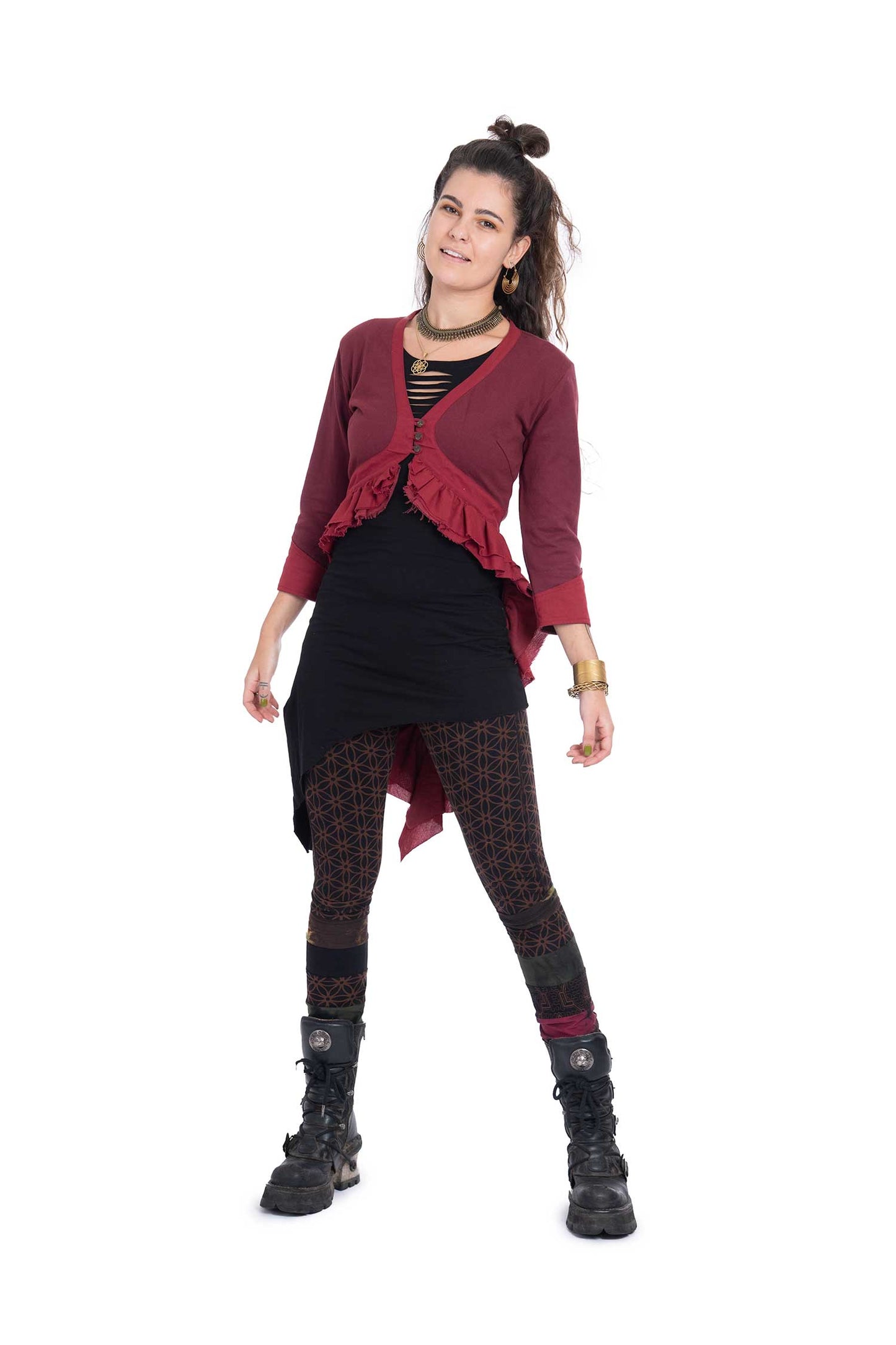 Ring Master Circus Tail Coat Jacket with Lotus Patch - Lotus Jacket (TJK539) by Altshop UK
