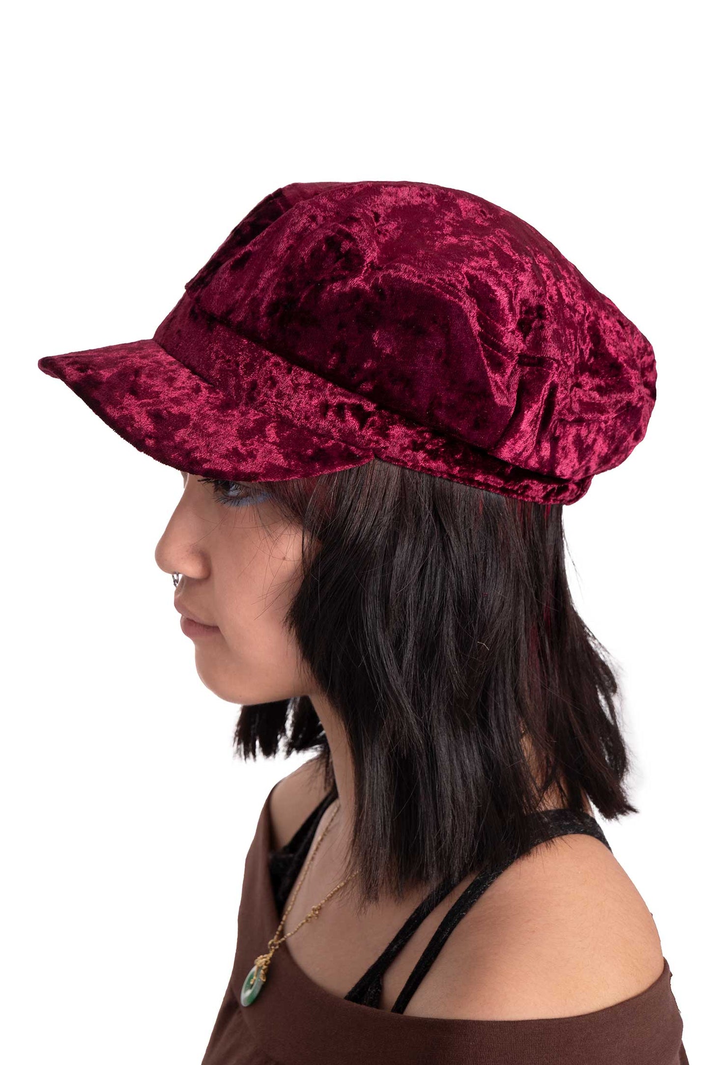 Crushed Velvet Fishermans Mariners Cap - Velvet Fisher Cap (WOHFLC) by Altshop UK