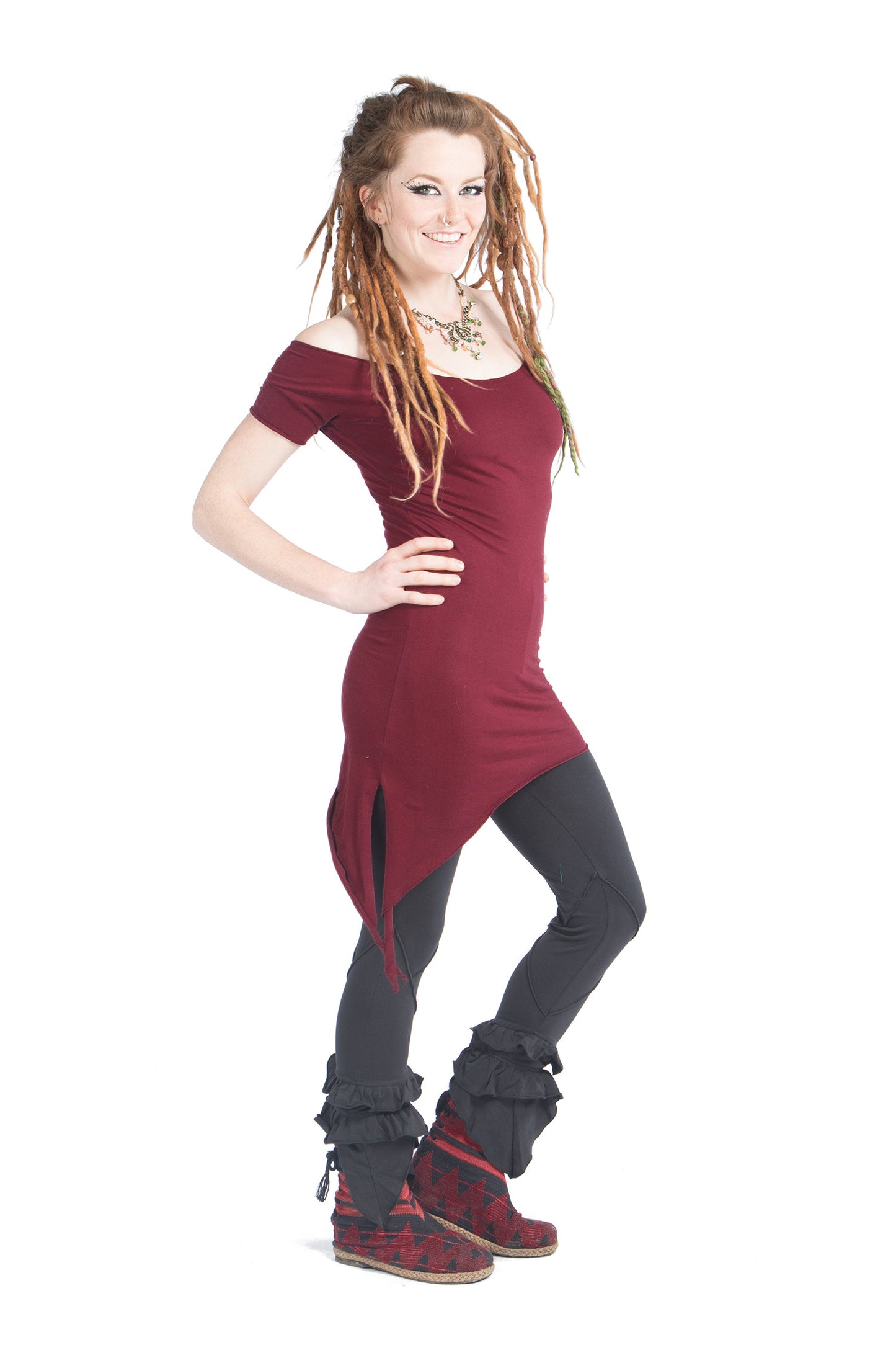 Asymmetric Tribal Tee, Psy Trance Goa Top - Funter Top (RFFOLCH2) by Altshop UK