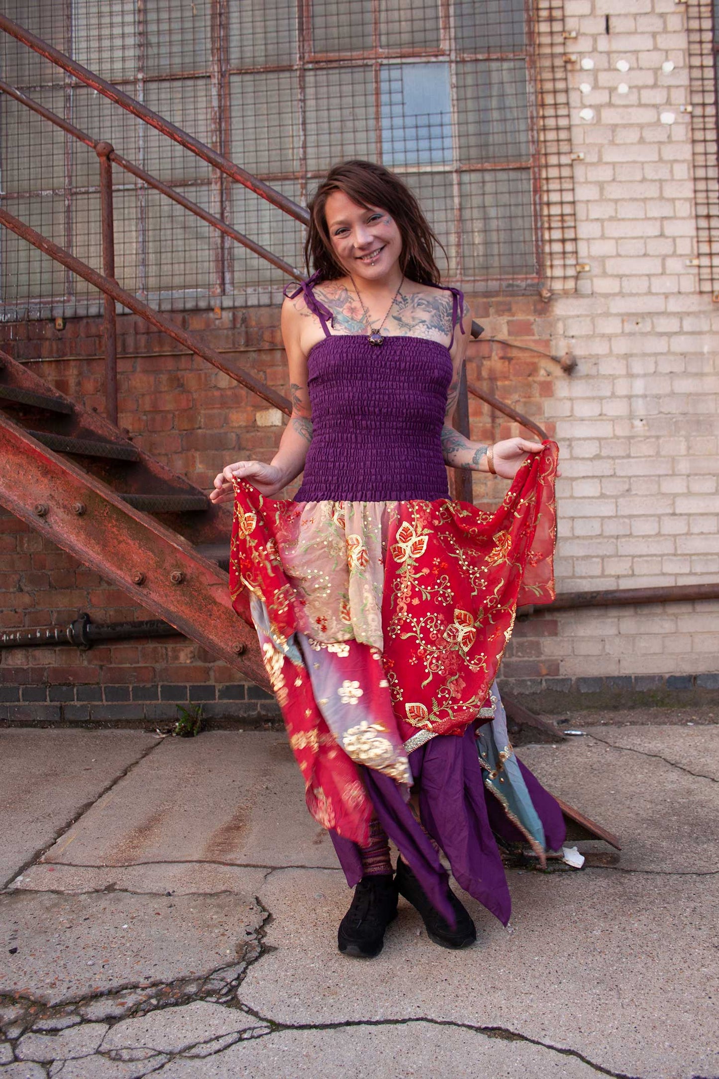 Upcycled Sari Sequin Fairy Dress