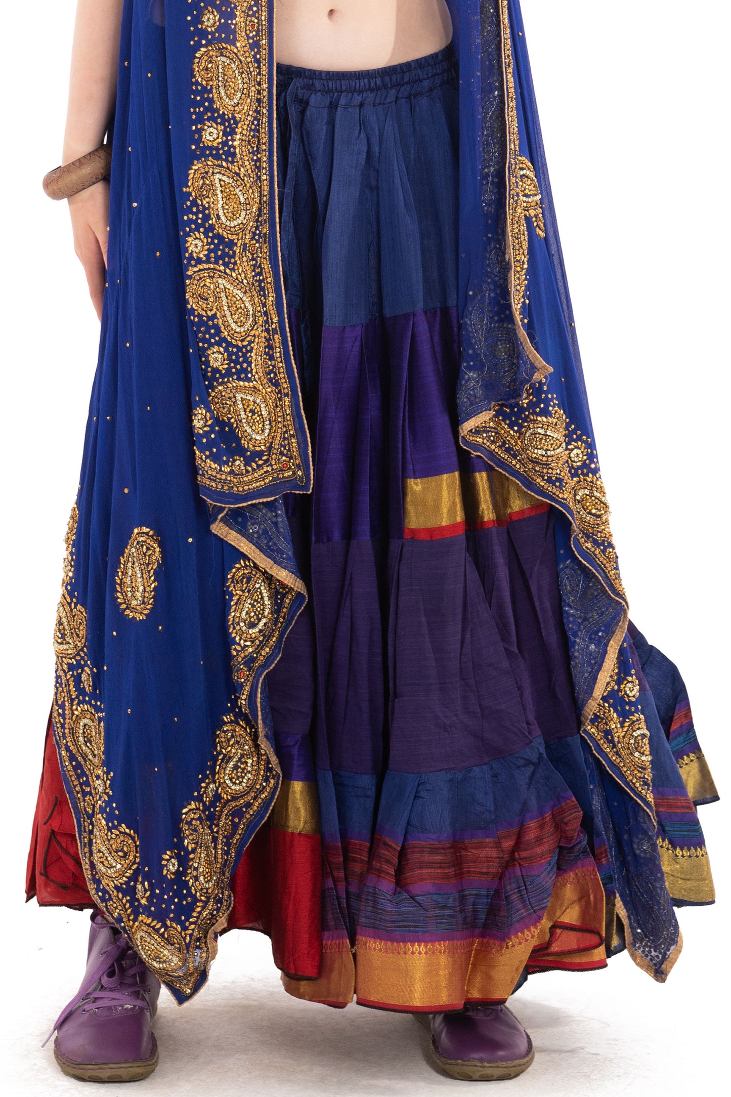 Floaty Sparkly Sheer Sequin Cardigan in Royal Blue