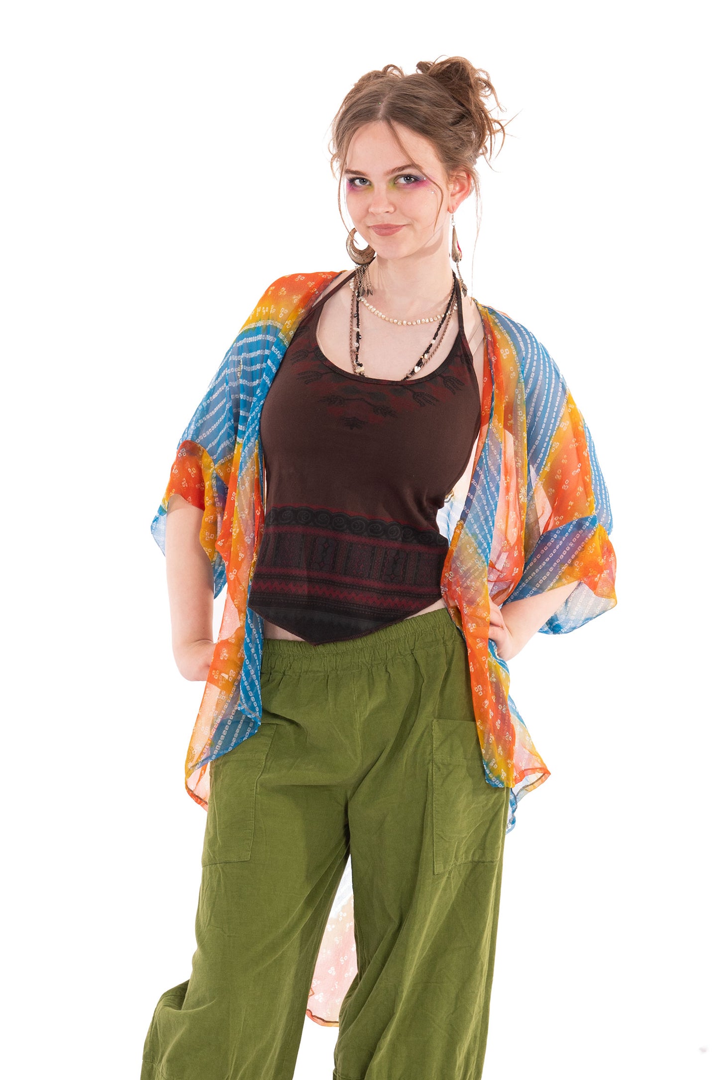Upcycled Sheer Floaty Boho Kimono