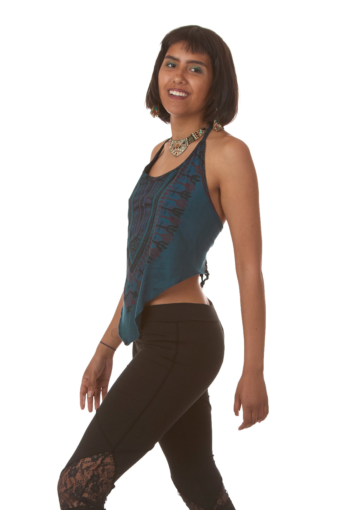 Dashiki Crop Mini Top, Summer Festival Top