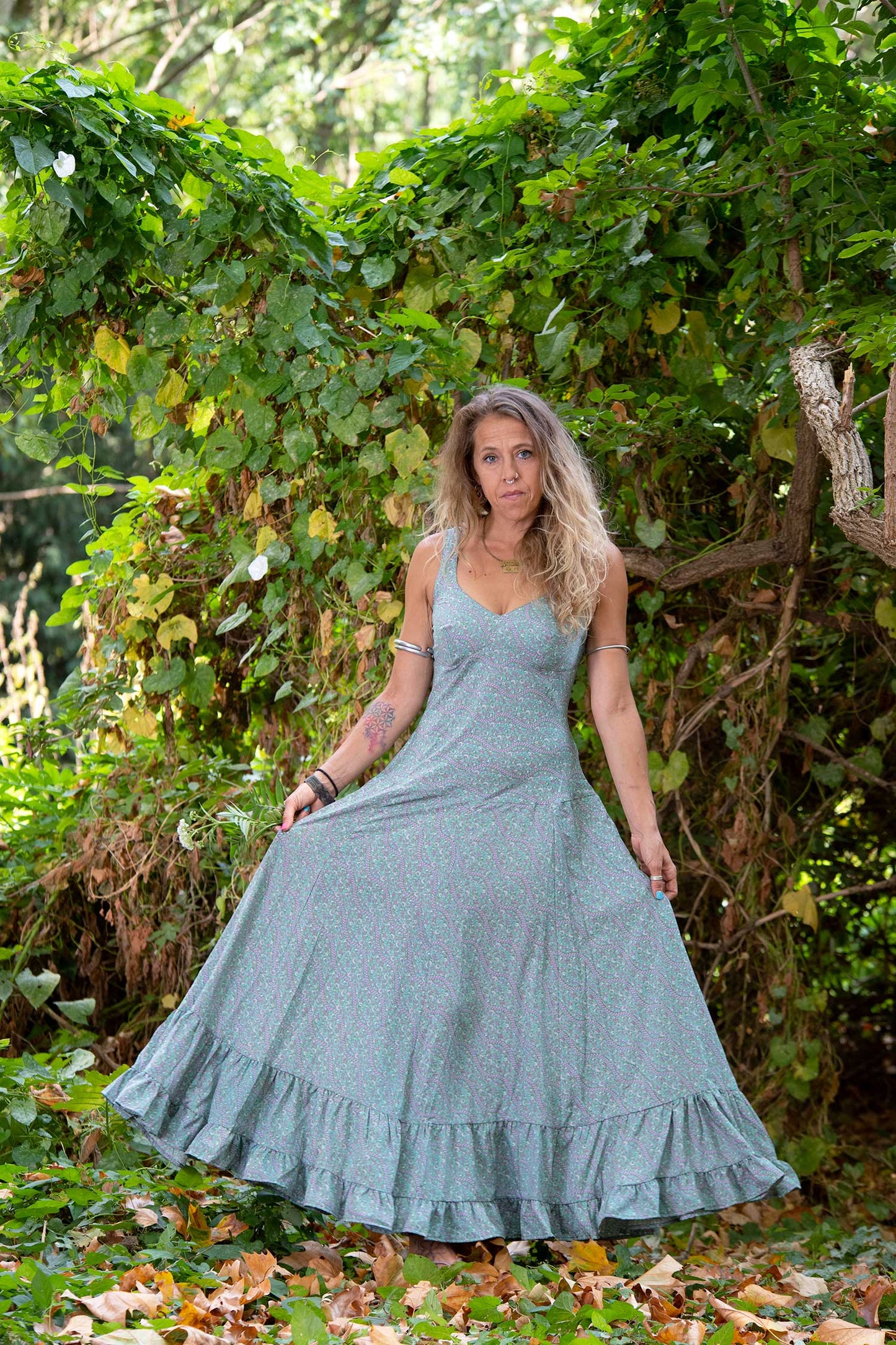 Long Full Boho Maxi Dress - Narnia Dress (MENDSS) by Altshop UK