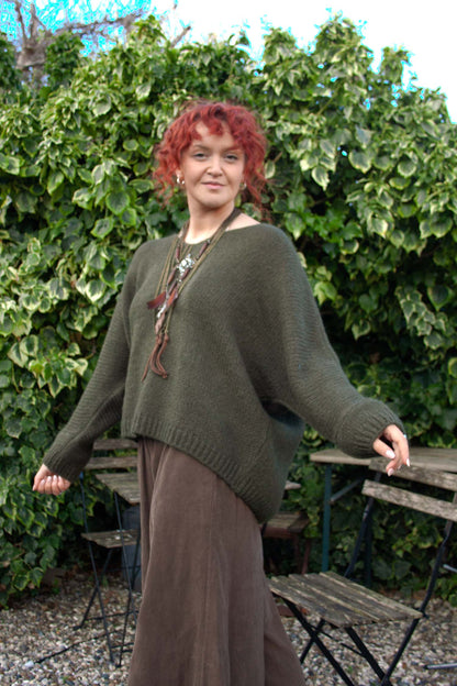 Recycled Fibres & Mohair Slouchy Jumper