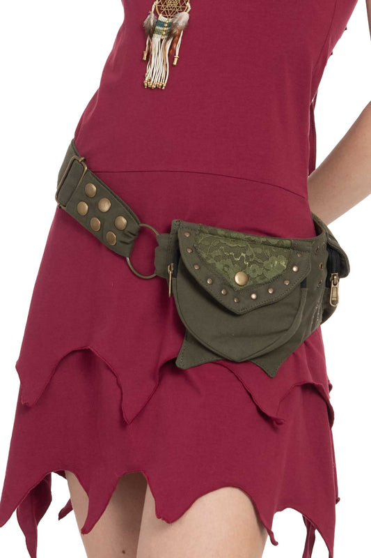 Pixie Pocket Belt with Lace and Studs