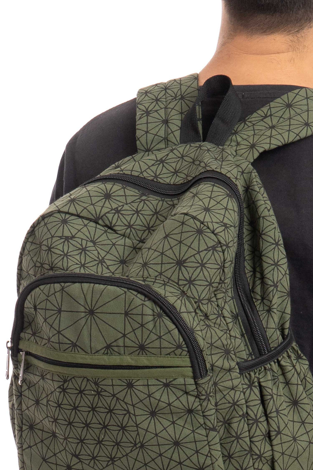 Hippie Geo Flower of Life Rucksack Bag